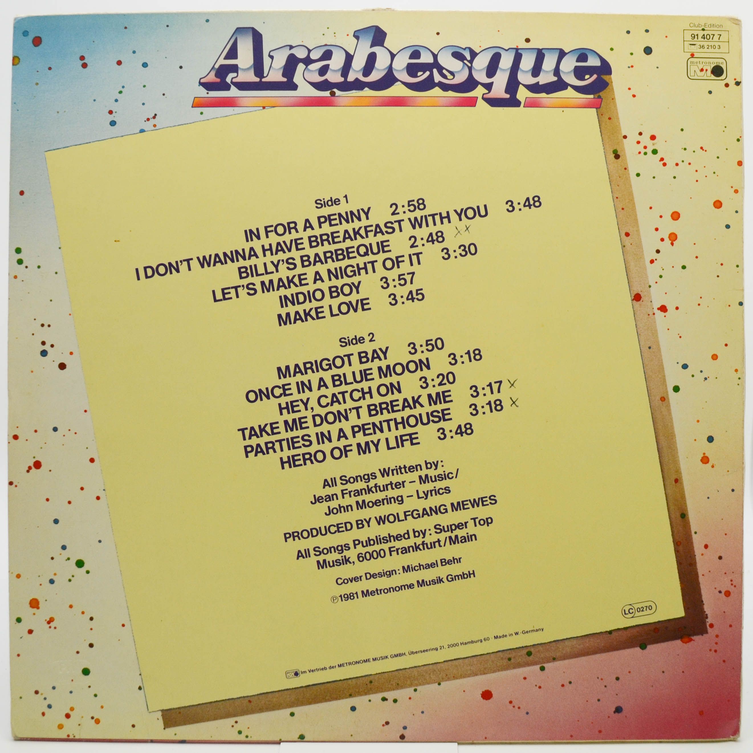 Arabesque — Arabesque (Germany), 1981