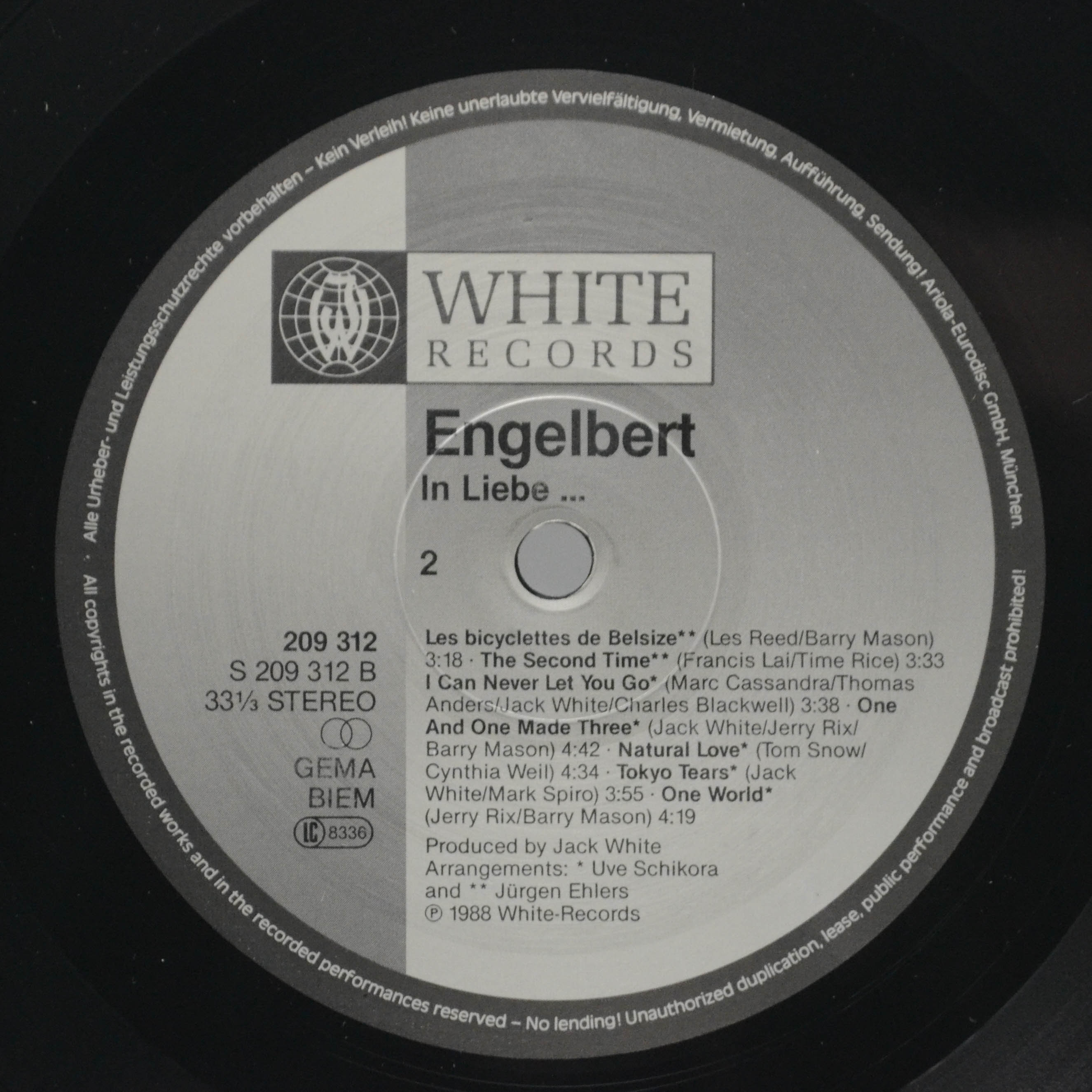 Engelbert — In Liebe, 1988