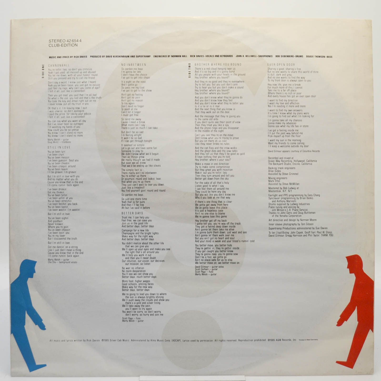 Supertramp — Brother Where You Bound, 1985