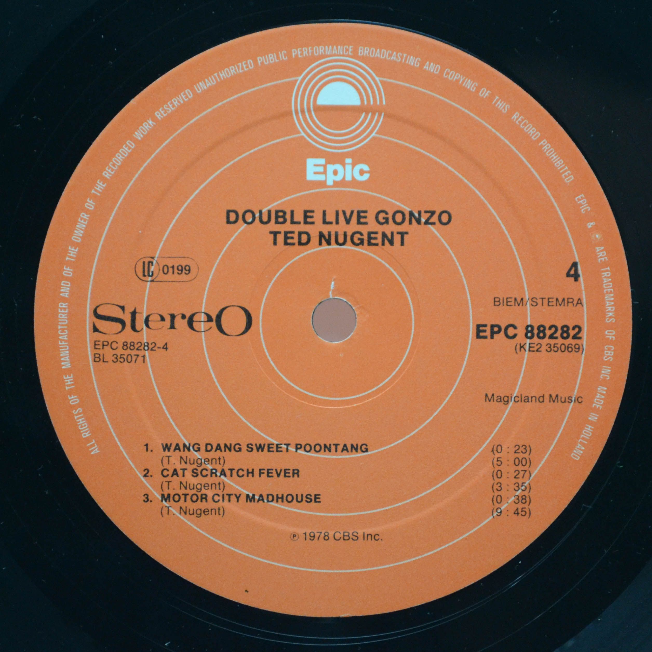 Ted Nugent — Double Live Gonzo! (2LP), 1978