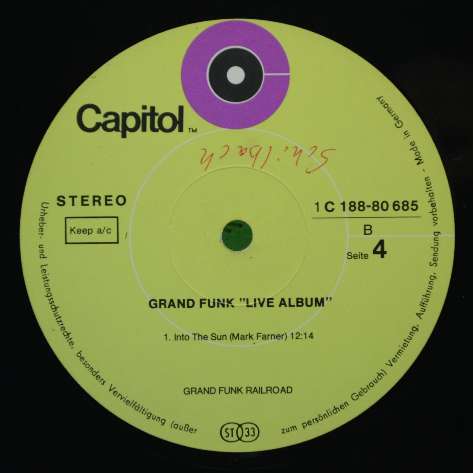 Grand Funk — Live Album (2LP), 1970