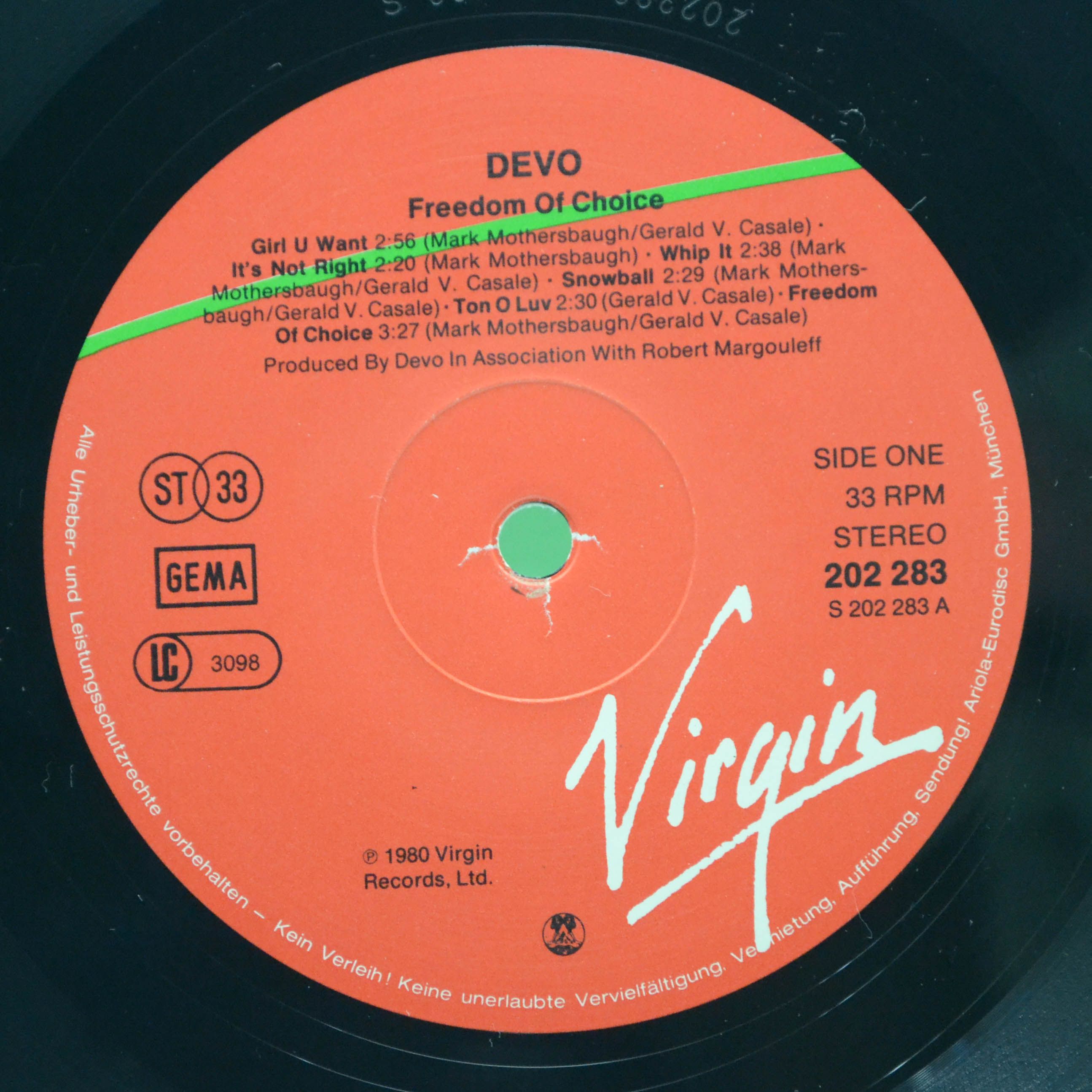 Devo — Freedom Of Choice, 1980