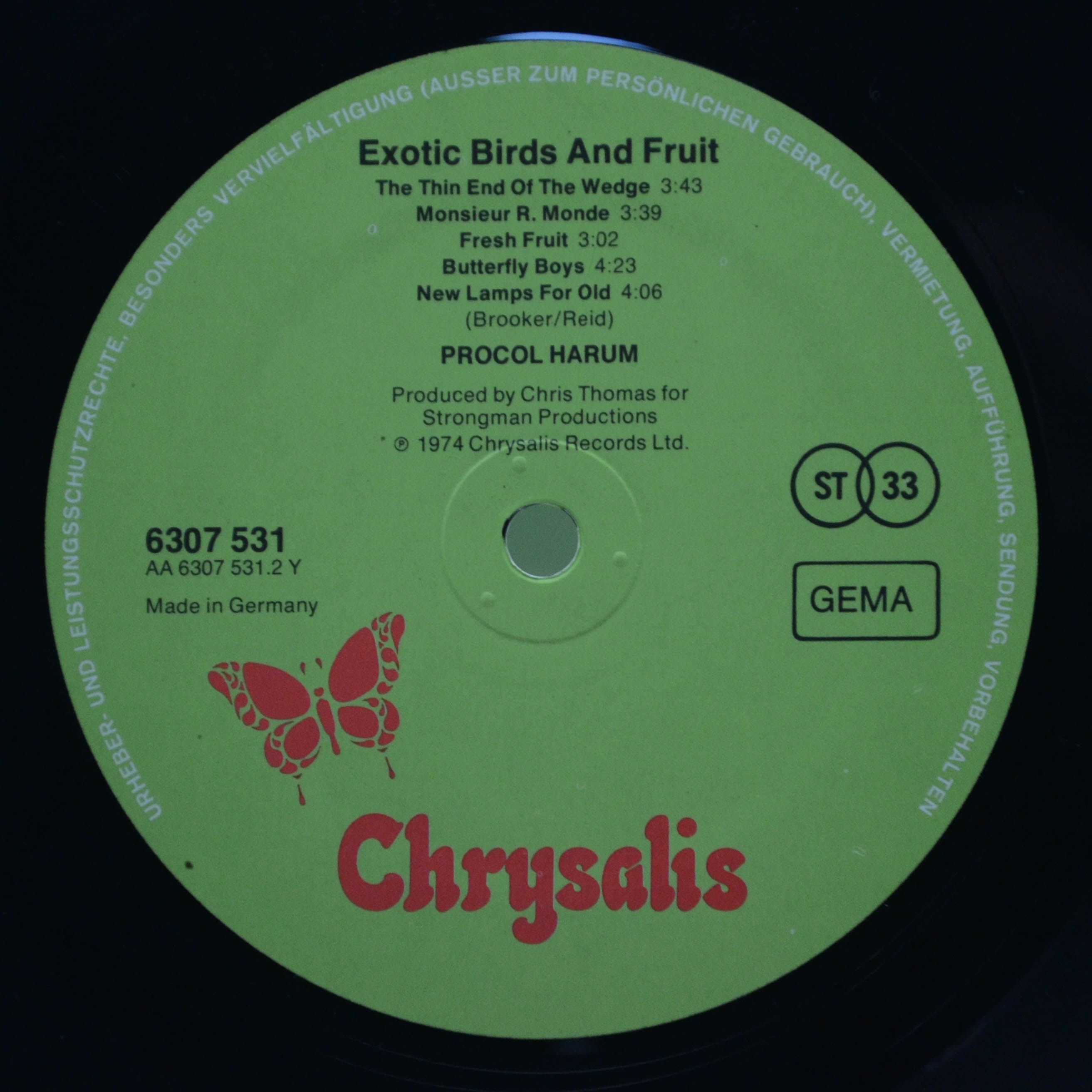 Procol Harum — Exotic Birds And Fruit, 1974