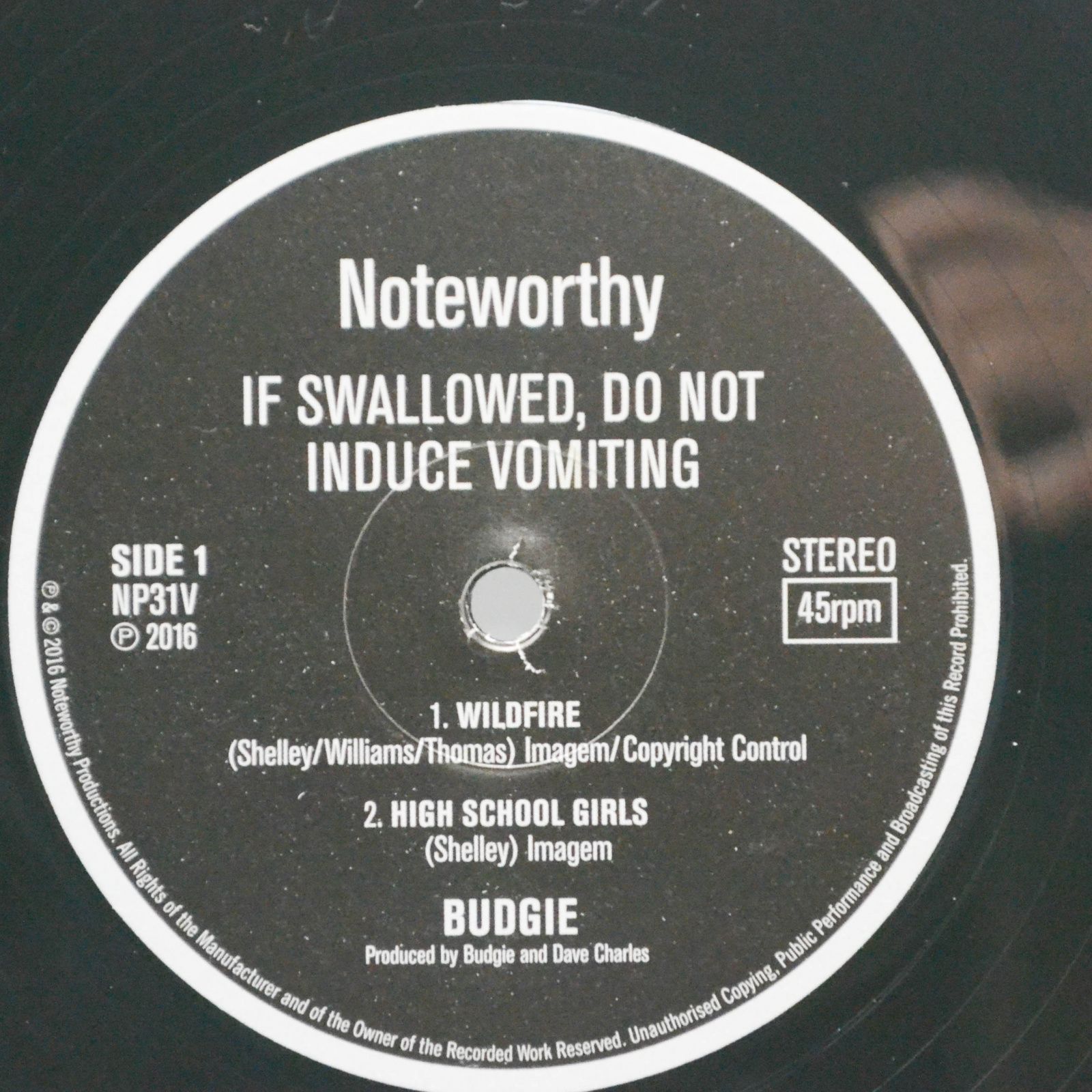 Budgie — If Swallowed, Do Not Induce Vomiting, 1980