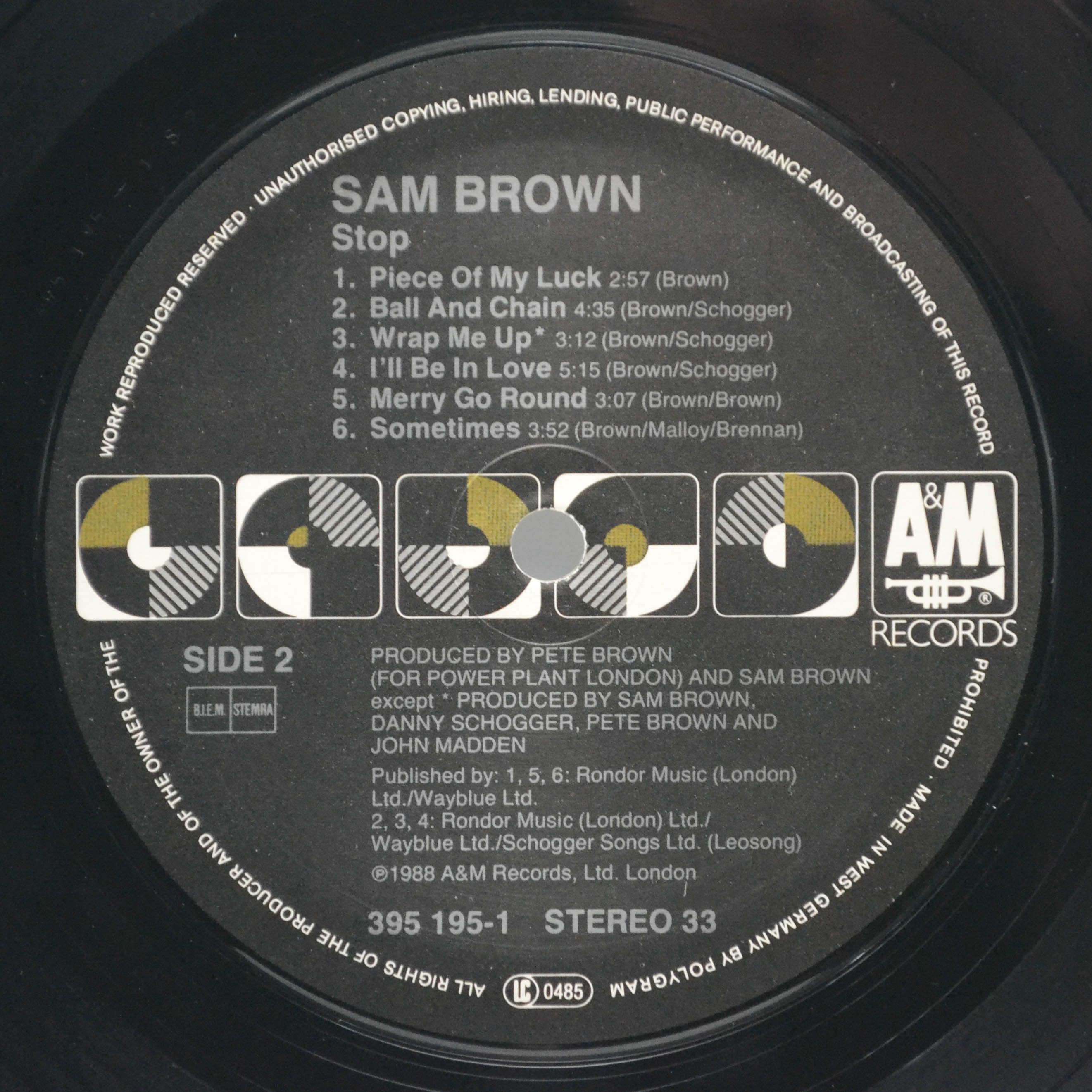 Sam Brown — Stop!, 1972