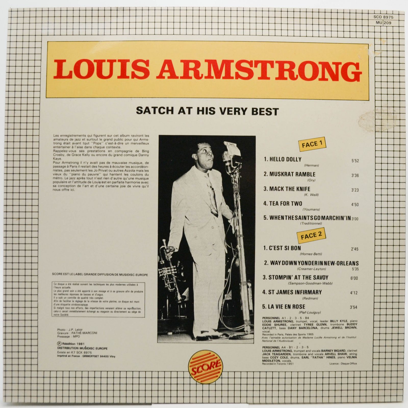 Louis Armstrong — Satch At His Very Best, 1982