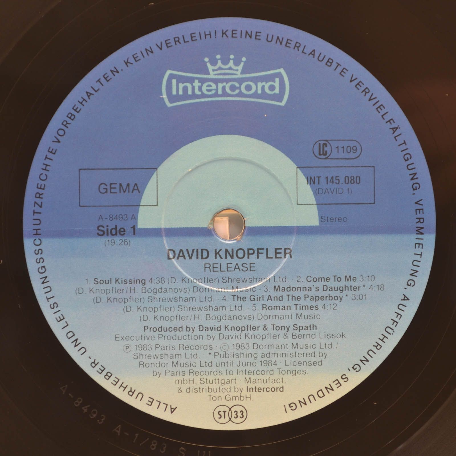 David Knopfler — Release, 1983