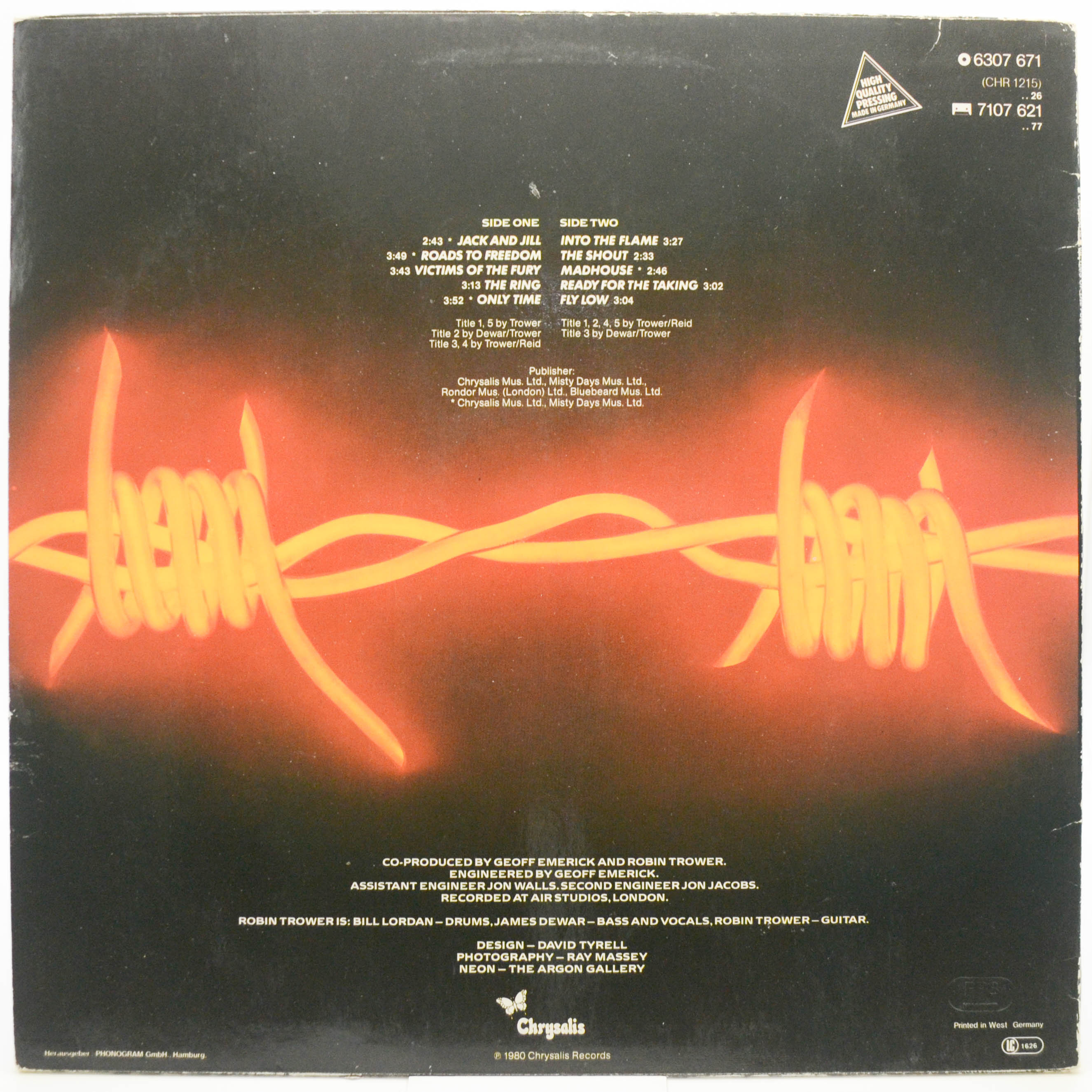 Robin Trower — Victims Of The Fury, 1980