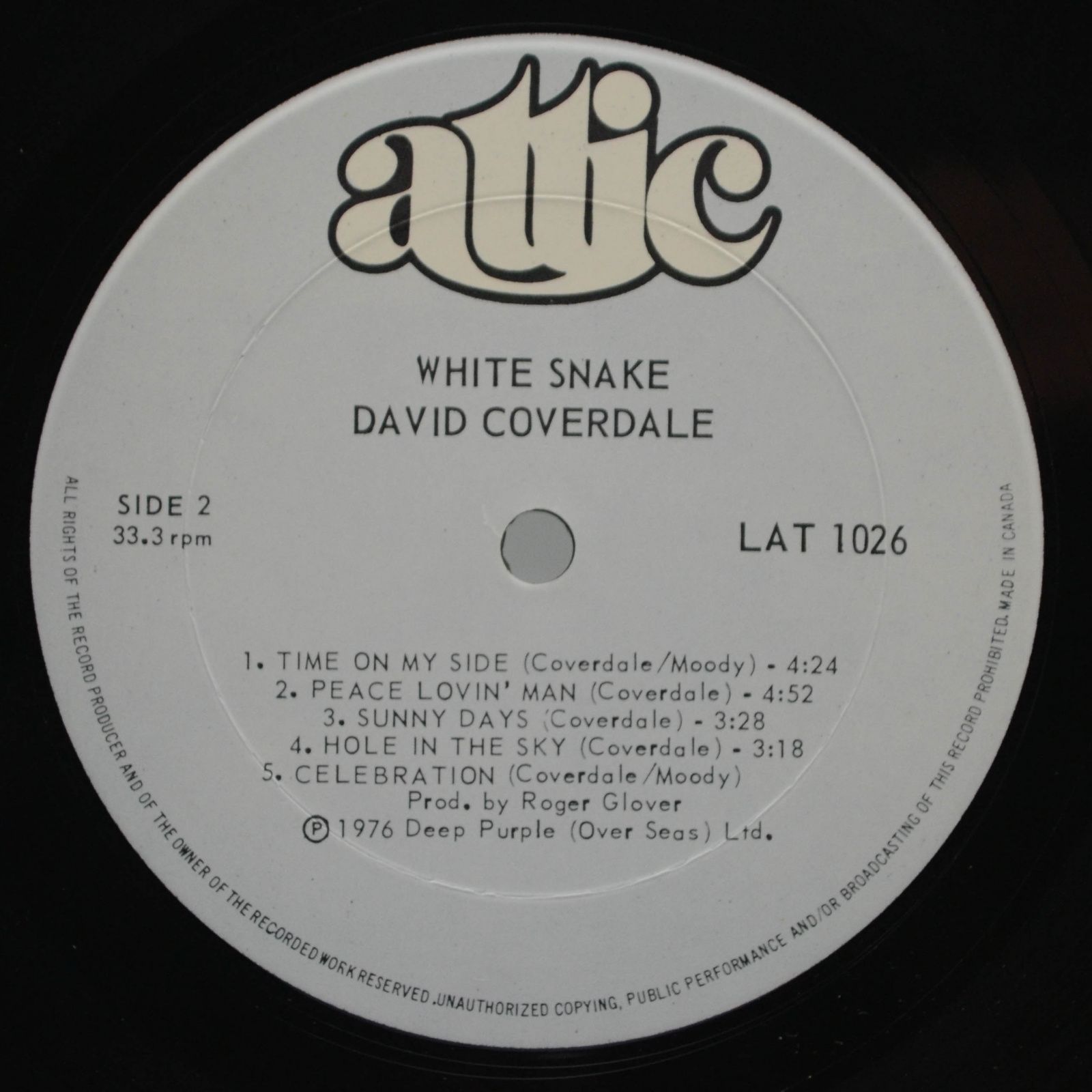 David Coverdale — White Snake, 1977
