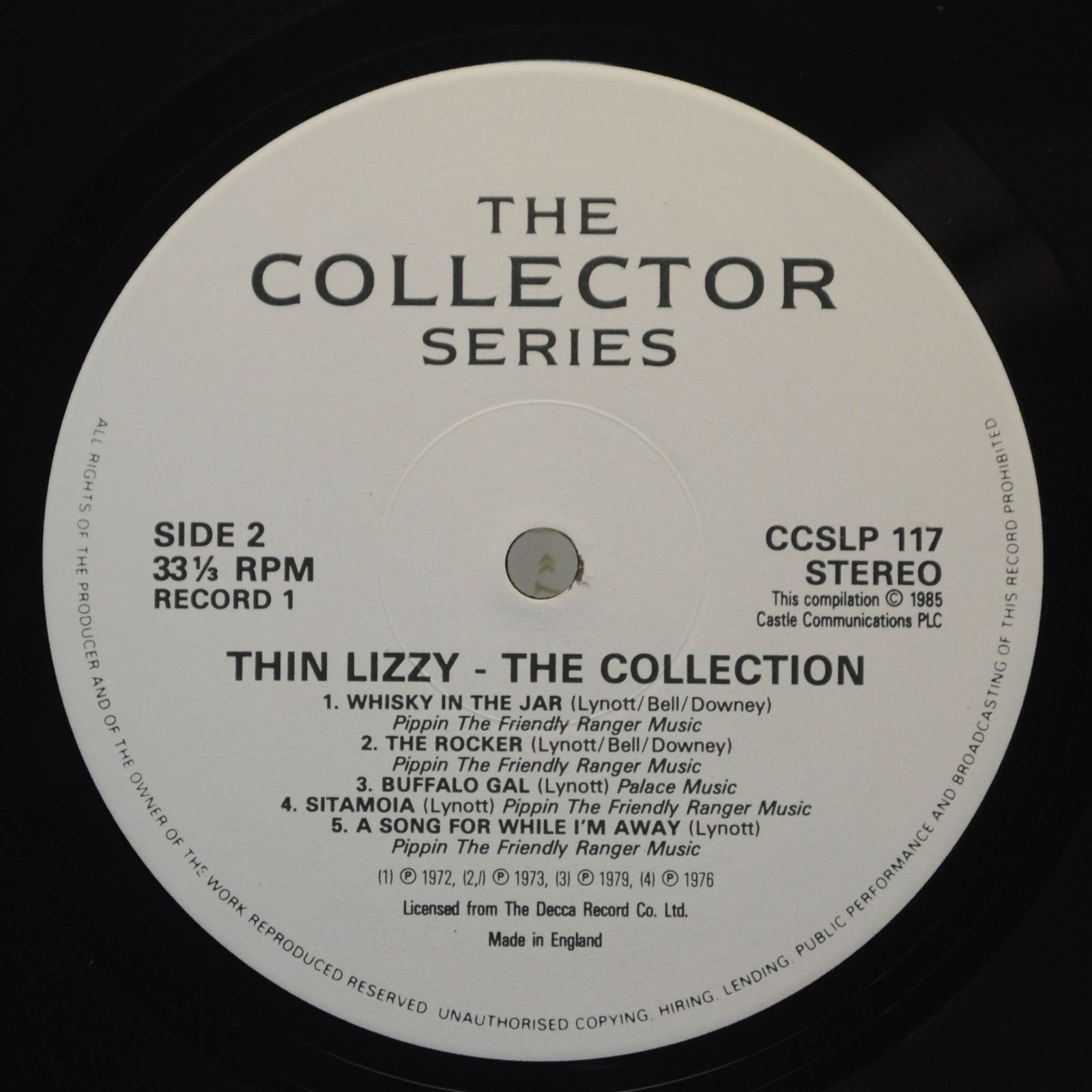Thin Lizzy — The Collection (2LP, UK), 1985