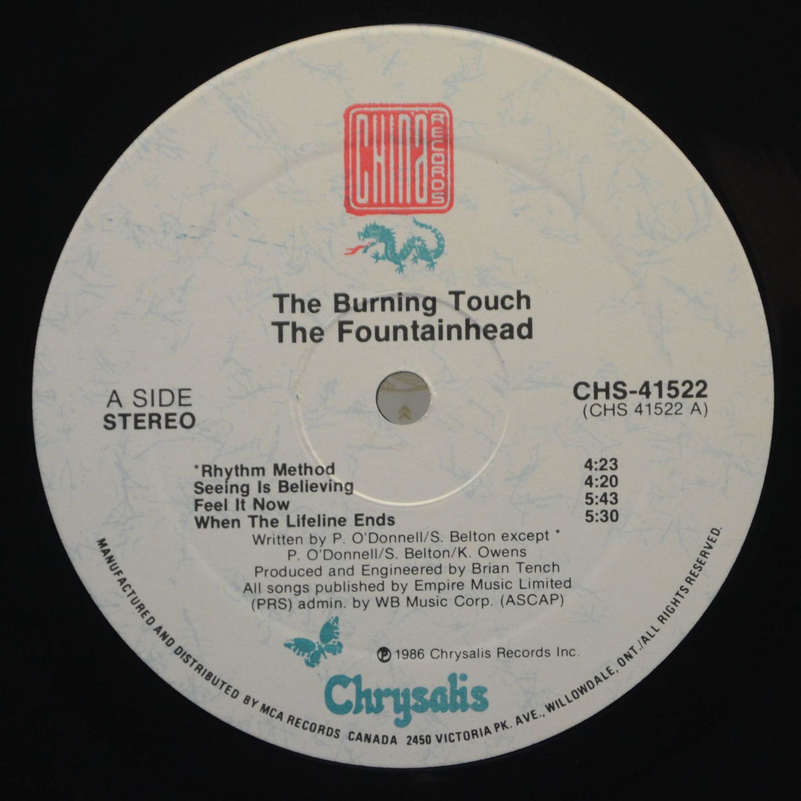 Fountainhead — The Burning Touch, 1986