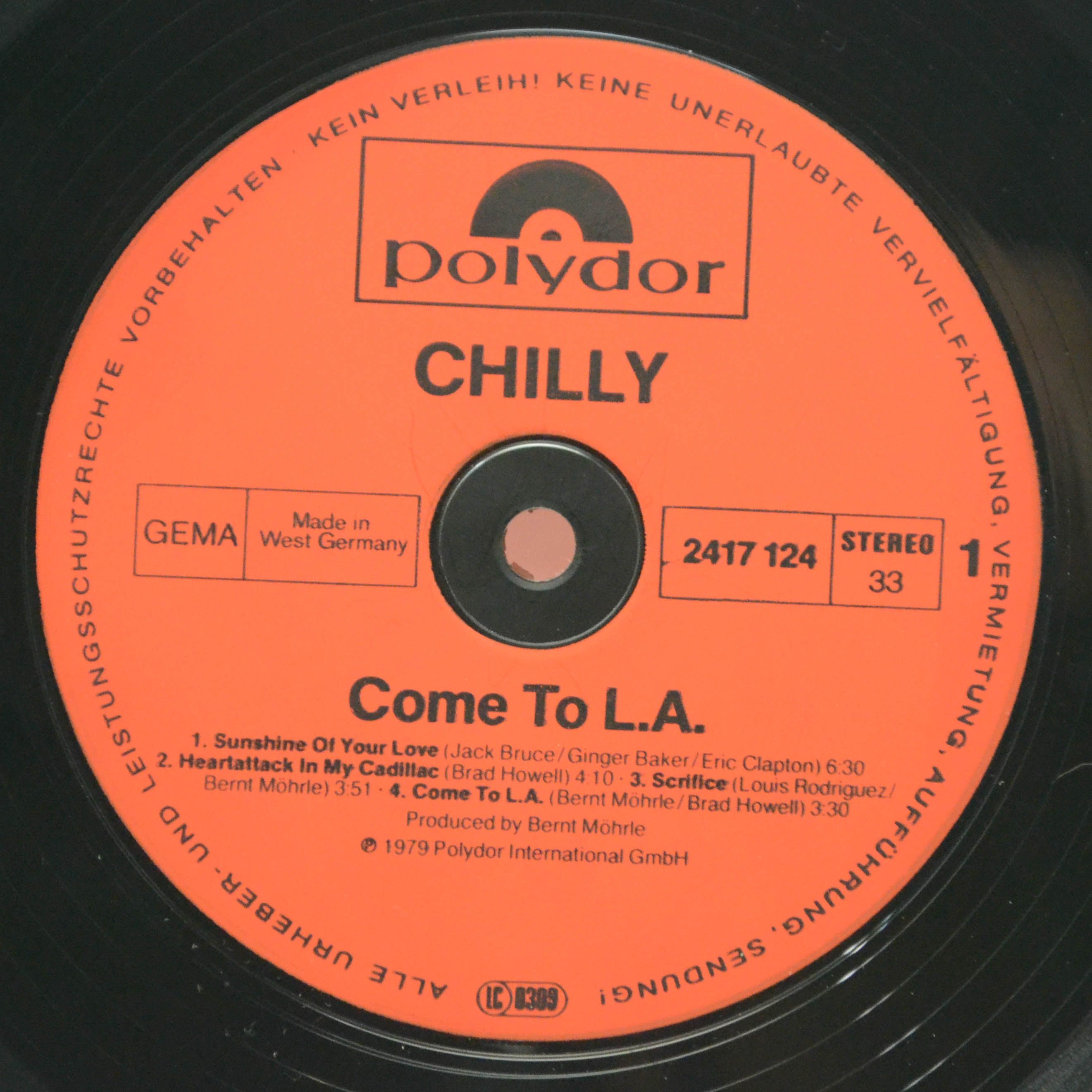 Chilly — Come To L.A., 1979