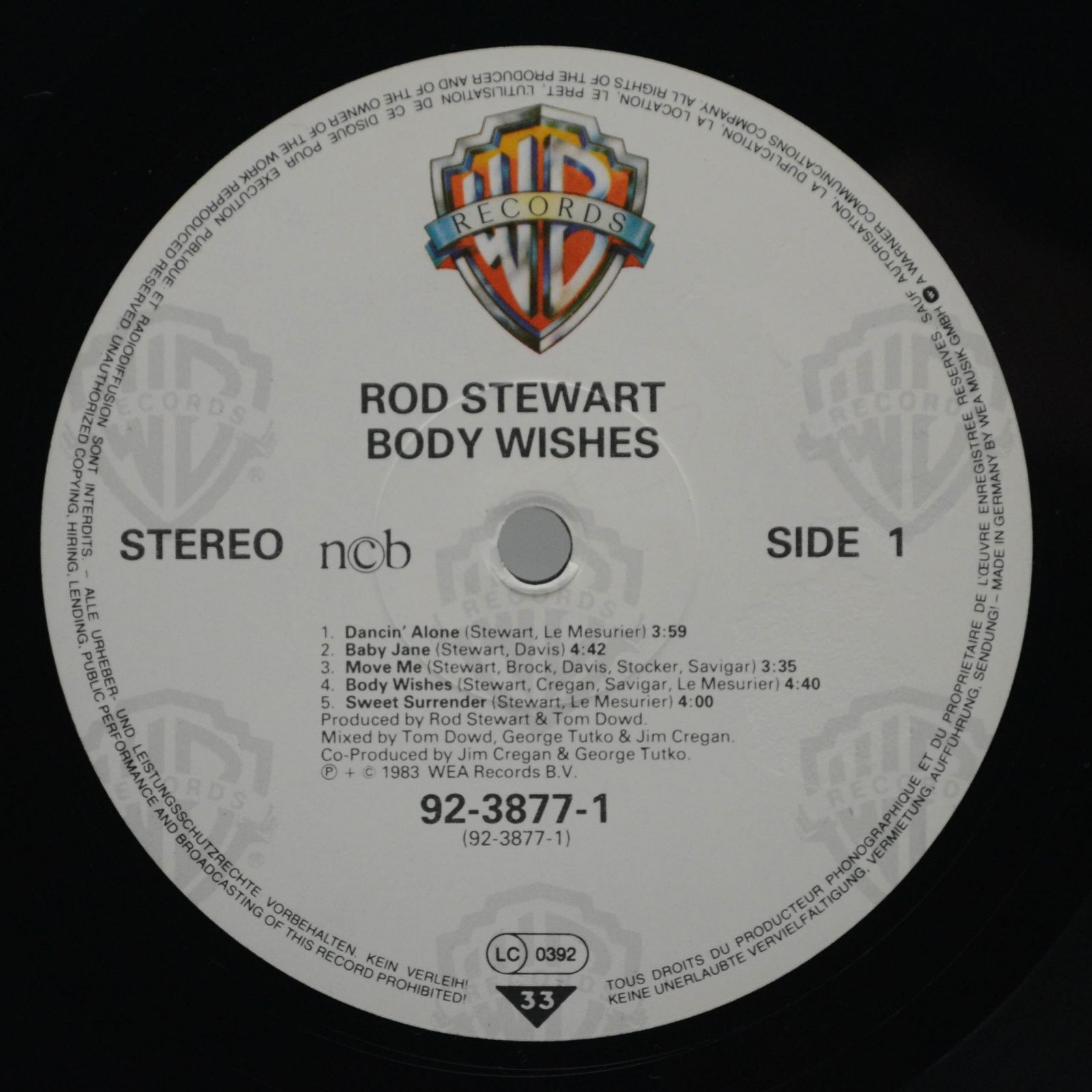 Rod Stewart — Body Wishes, 1983