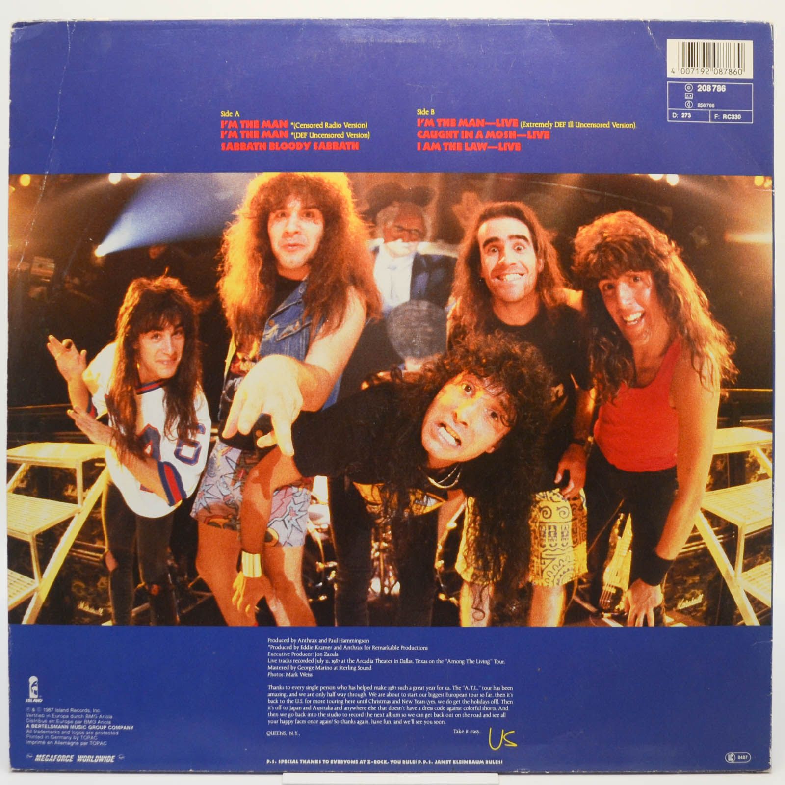 Anthrax — I'm The Man, 1987