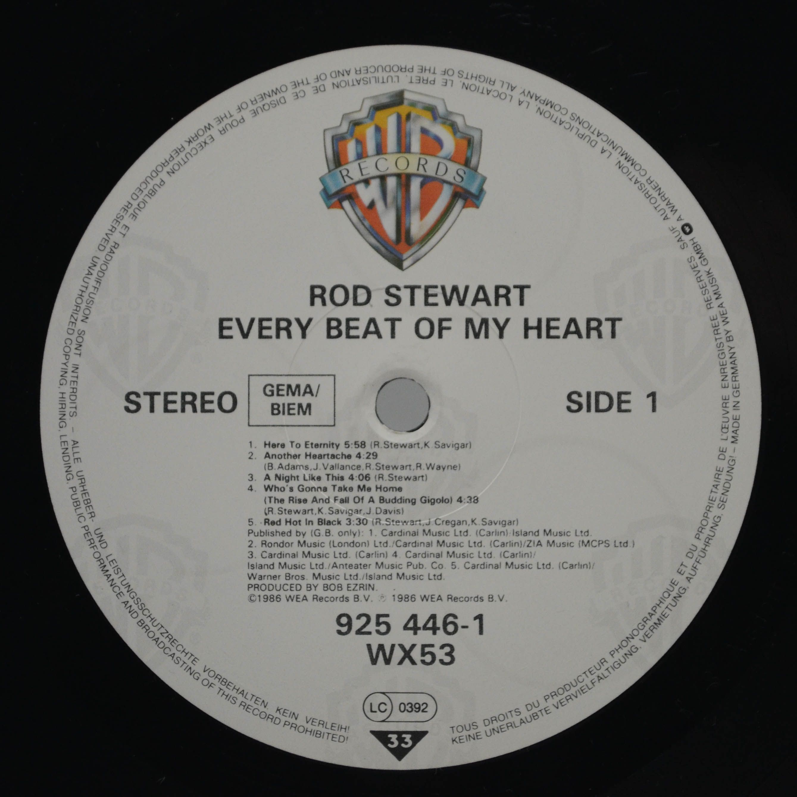 Rod Stewart — Every Beat Of My Heart, 1986
