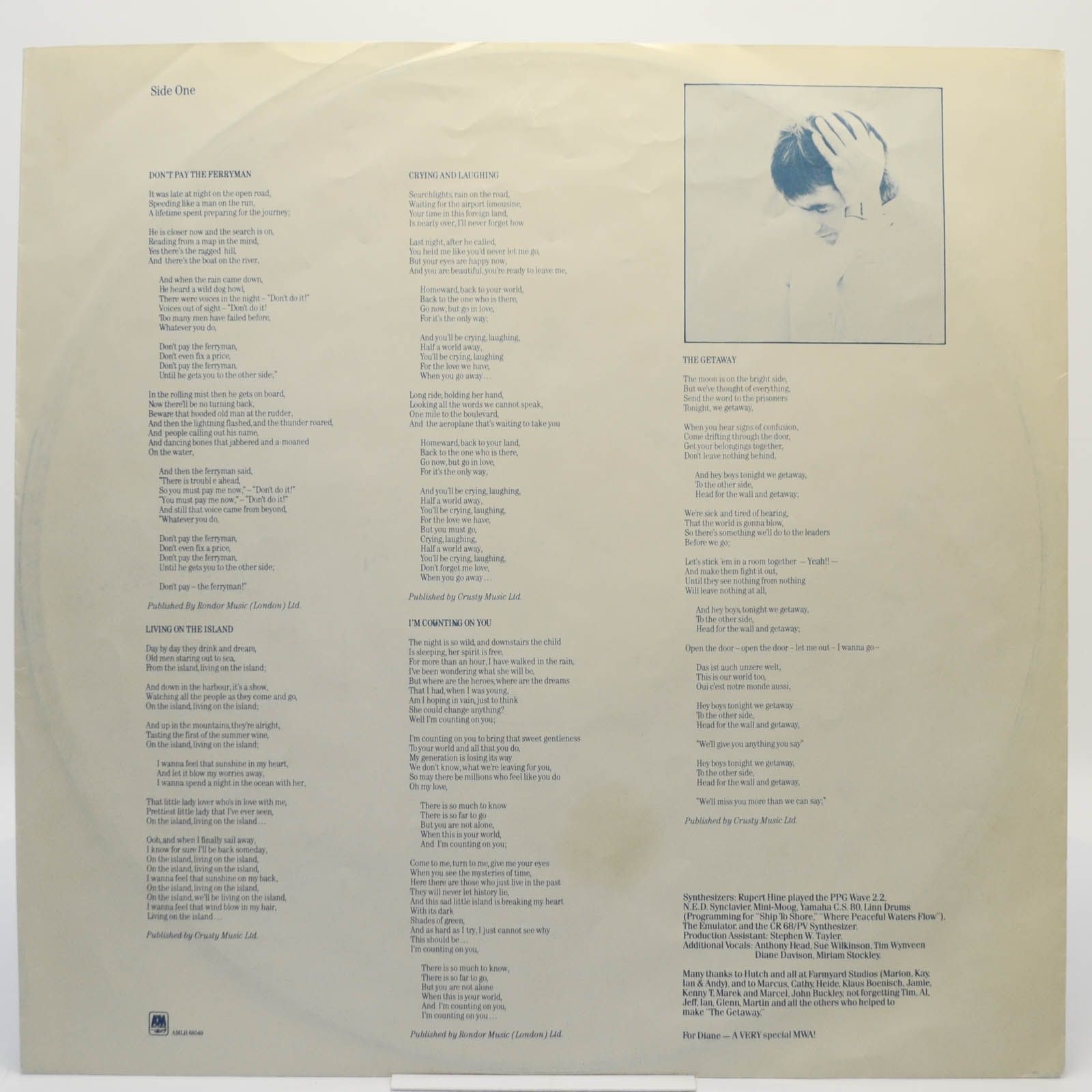 Chris de Burgh — The Getaway, 1982