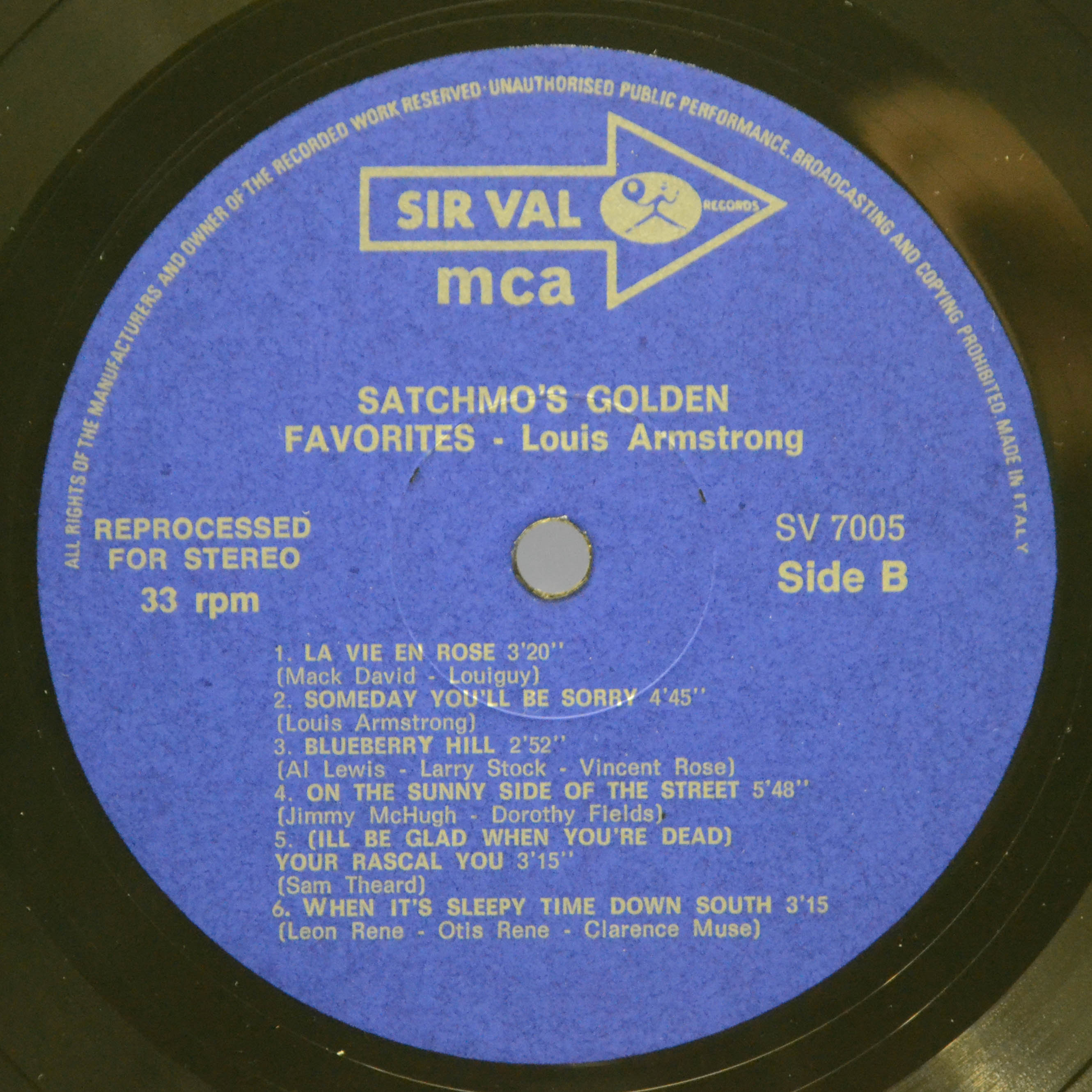 Louis Armstrong — Satchmo's Golden Favourites, 1960