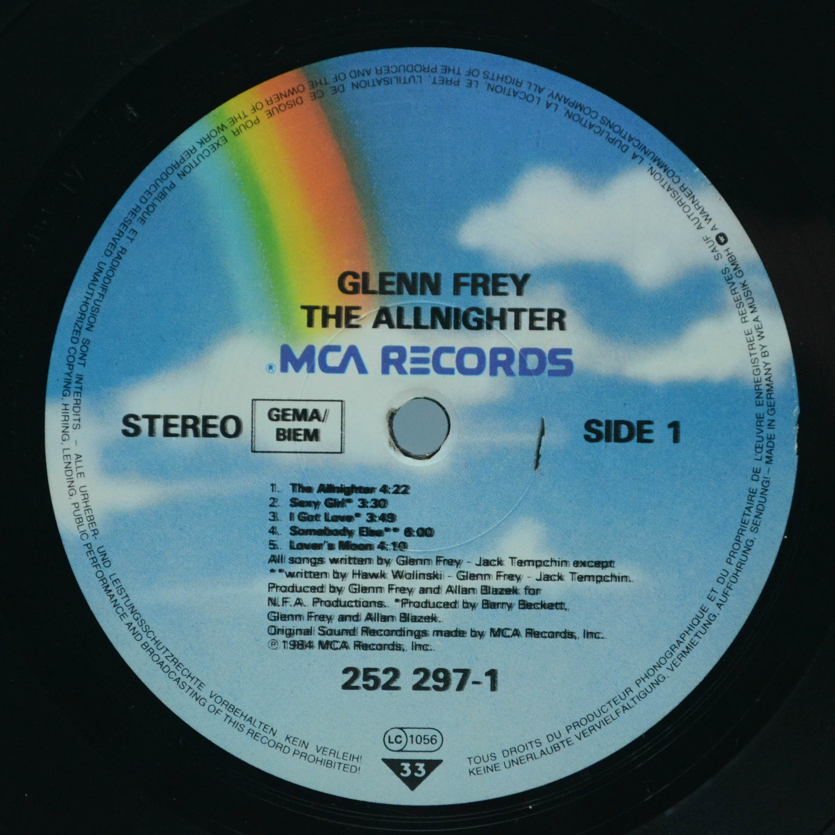 Glenn Frey — The Allnighter, 1984