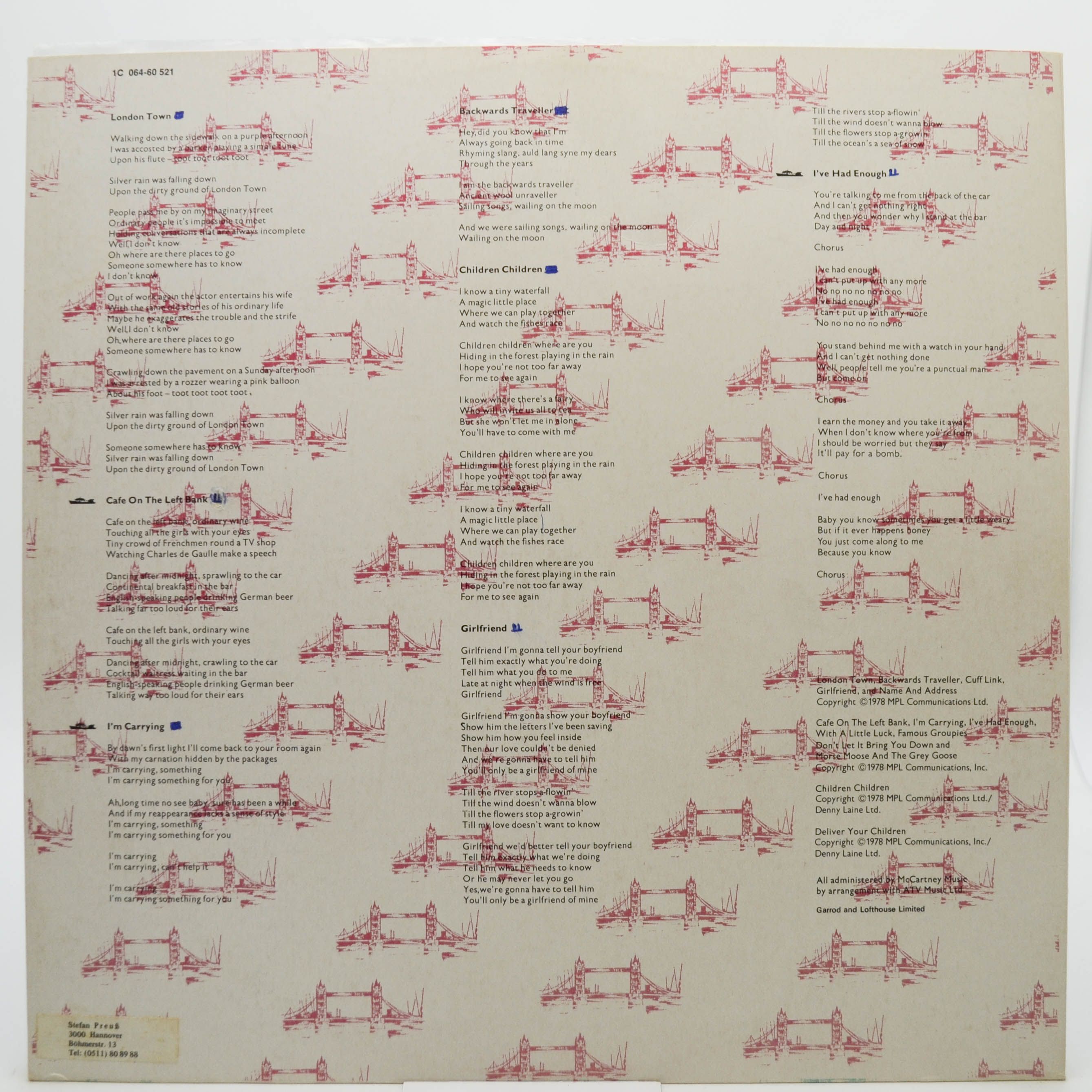 Wings — London Town, 1978