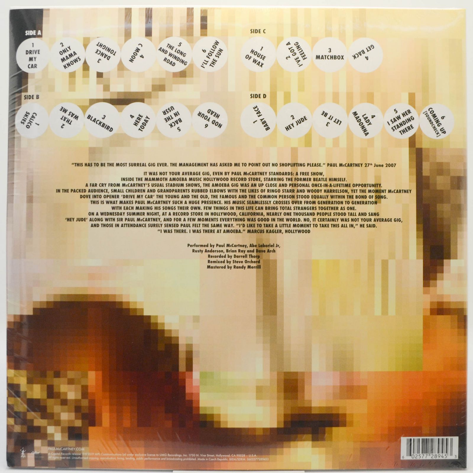 Paul McCartney — Amoeba Gig (2LP), 2019