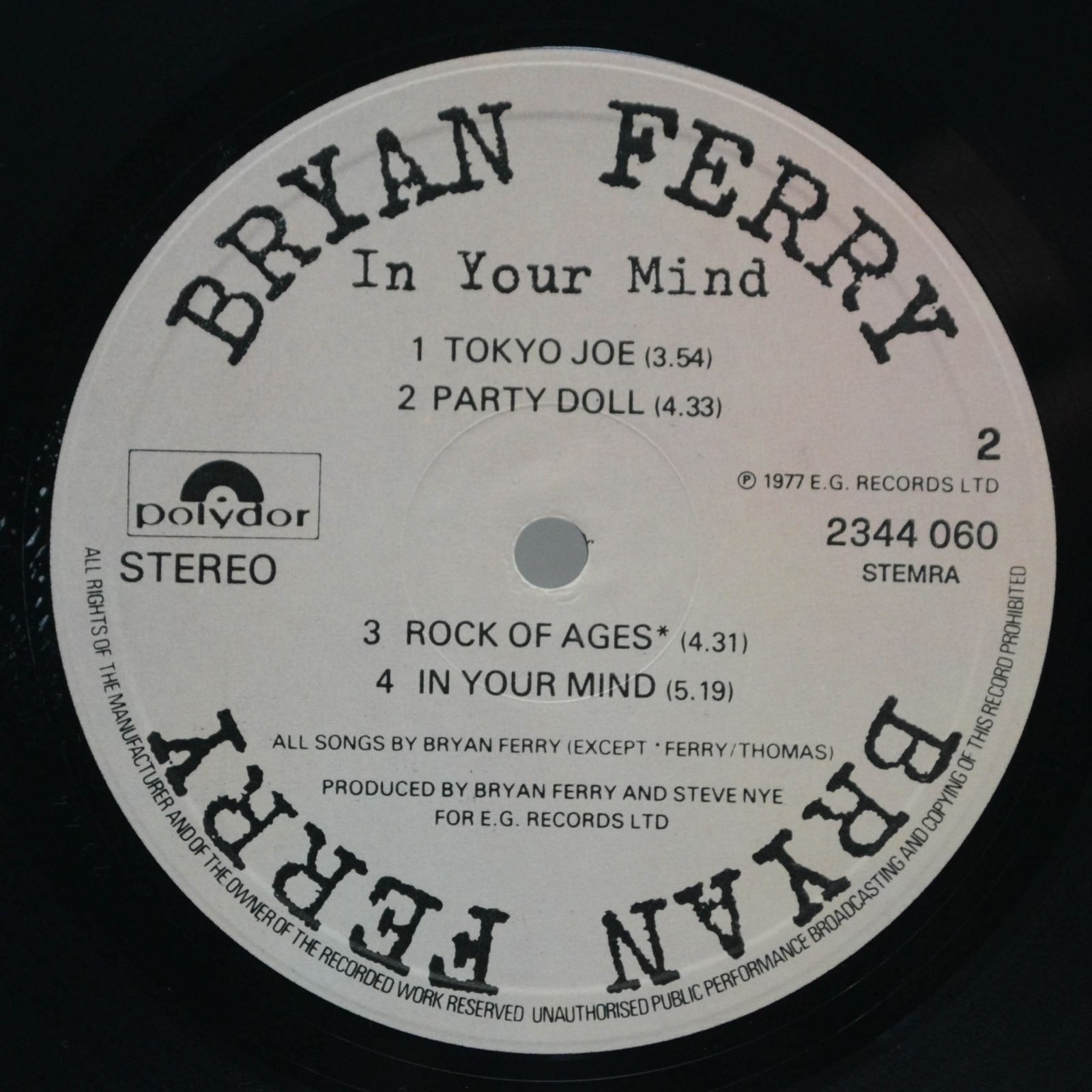 Bryan Ferry — In Your Mind, 1977