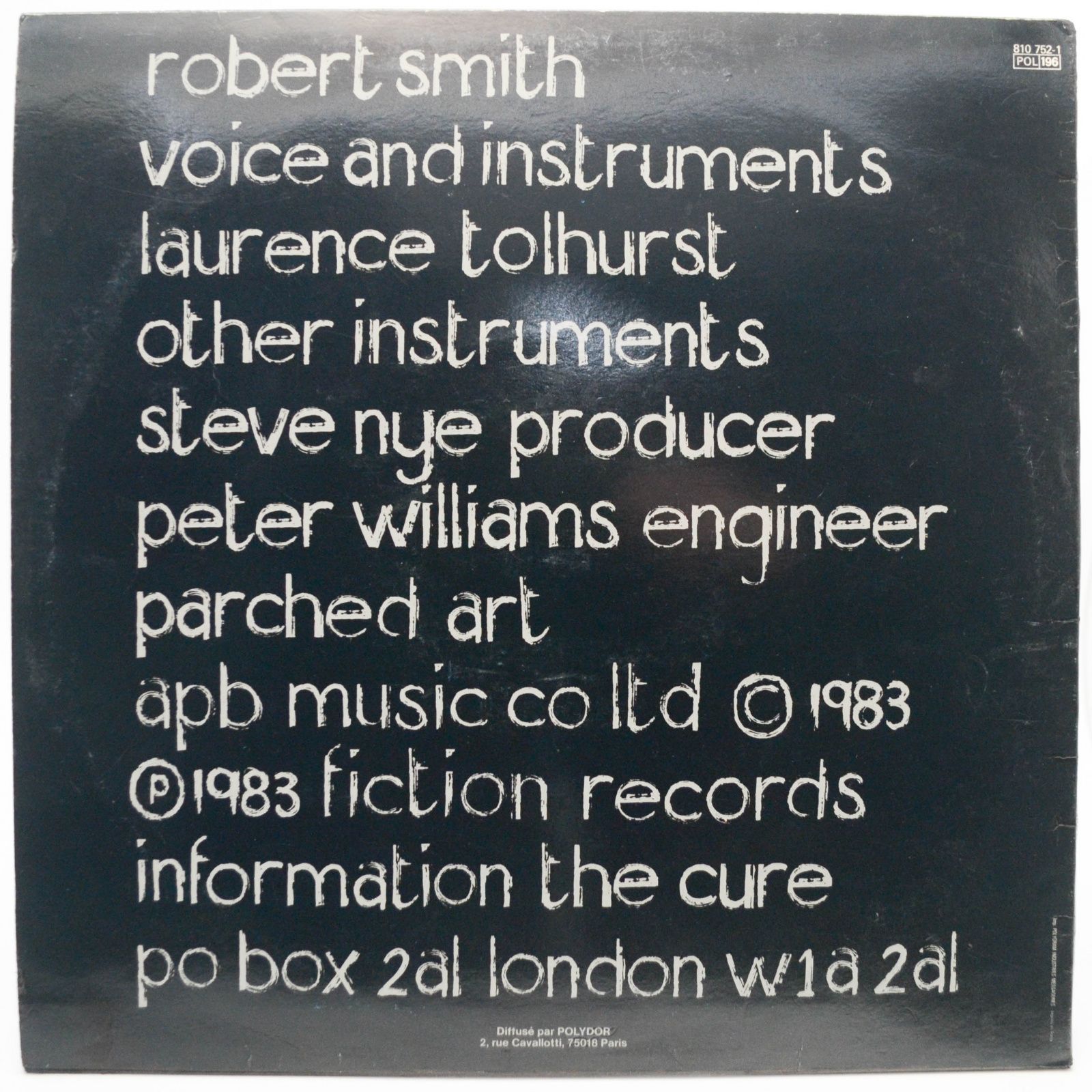 Cure — The Upstairs Room, 1983