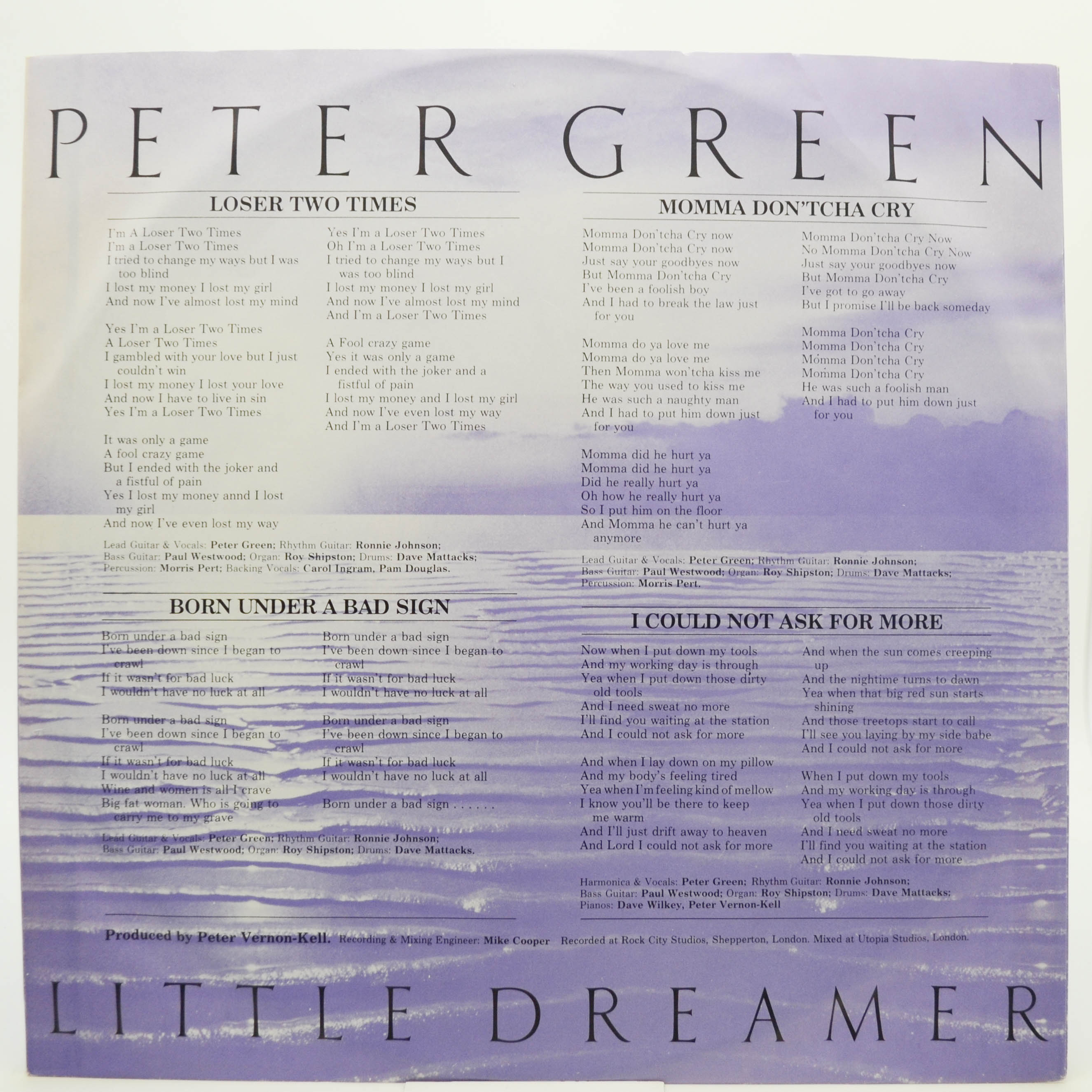 Peter Green — Little Dreamer, 1980