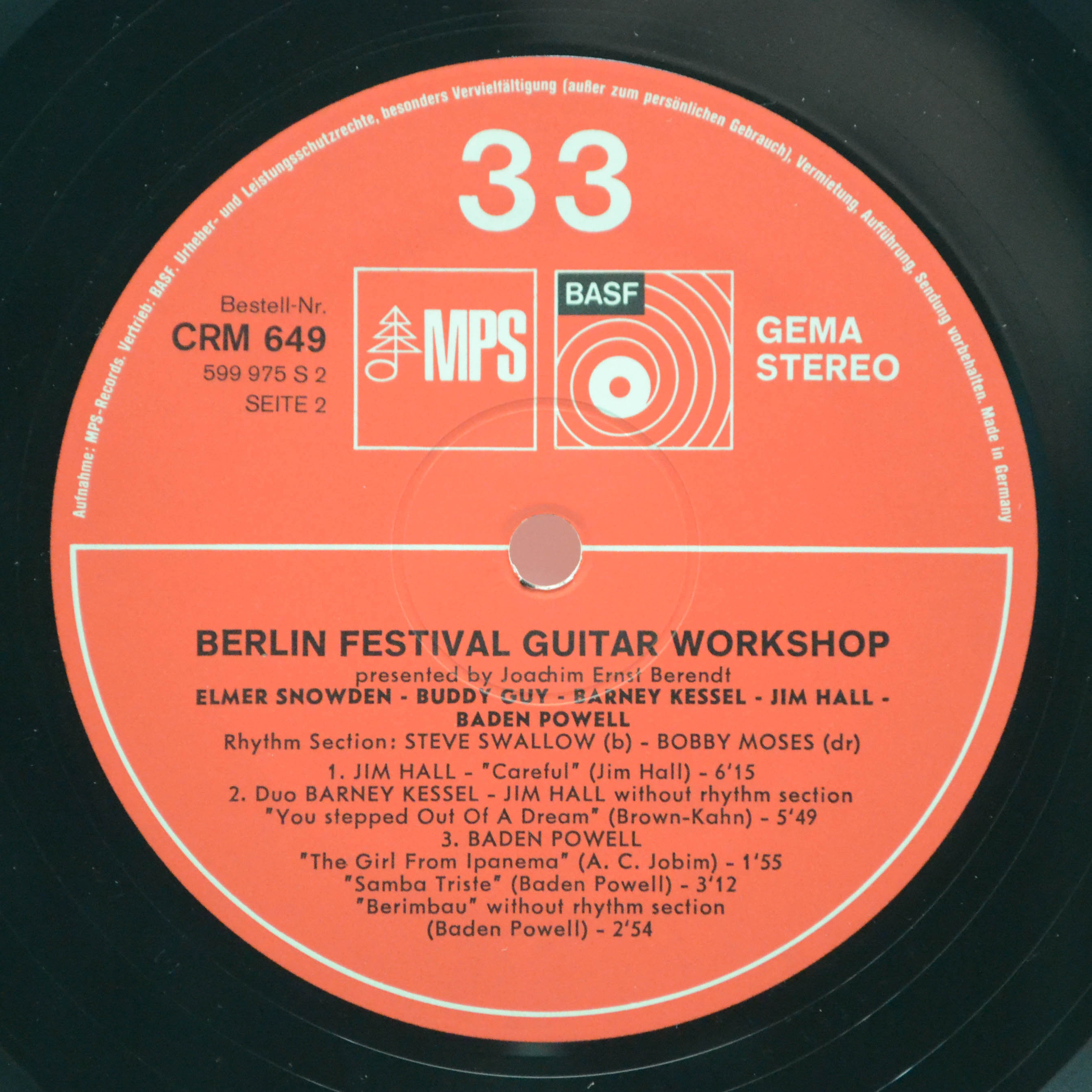 Various — Berlin Festival Guitar Workshop, 1968