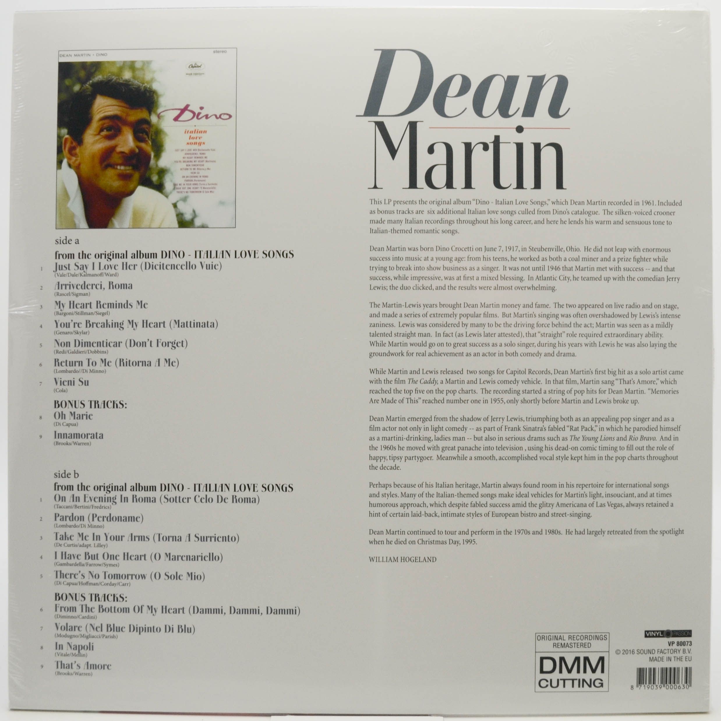 Dean Martin — Dino: Italian Love Songs, 1962
