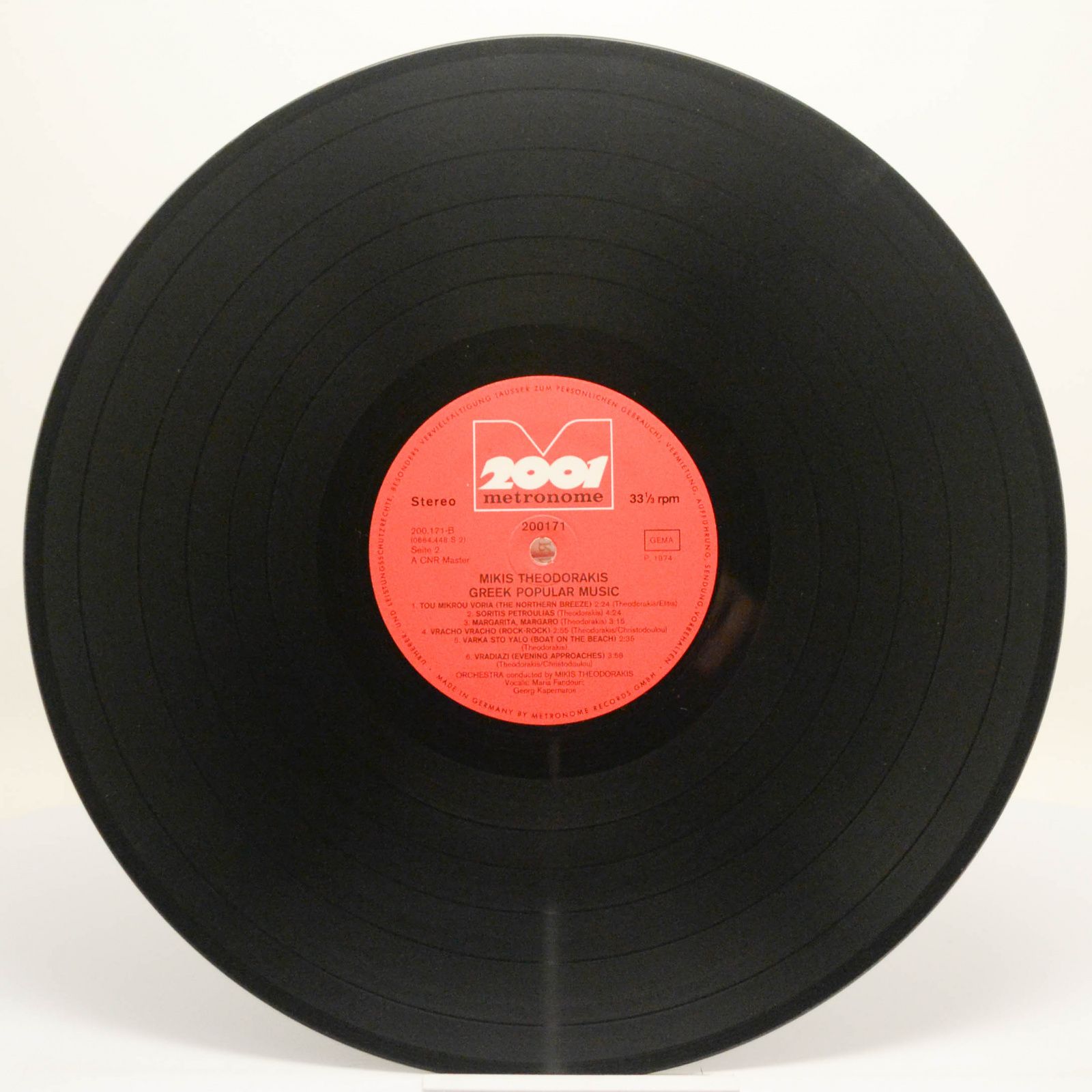 Mikis Theodorakis — Greek Popular Music, 1974