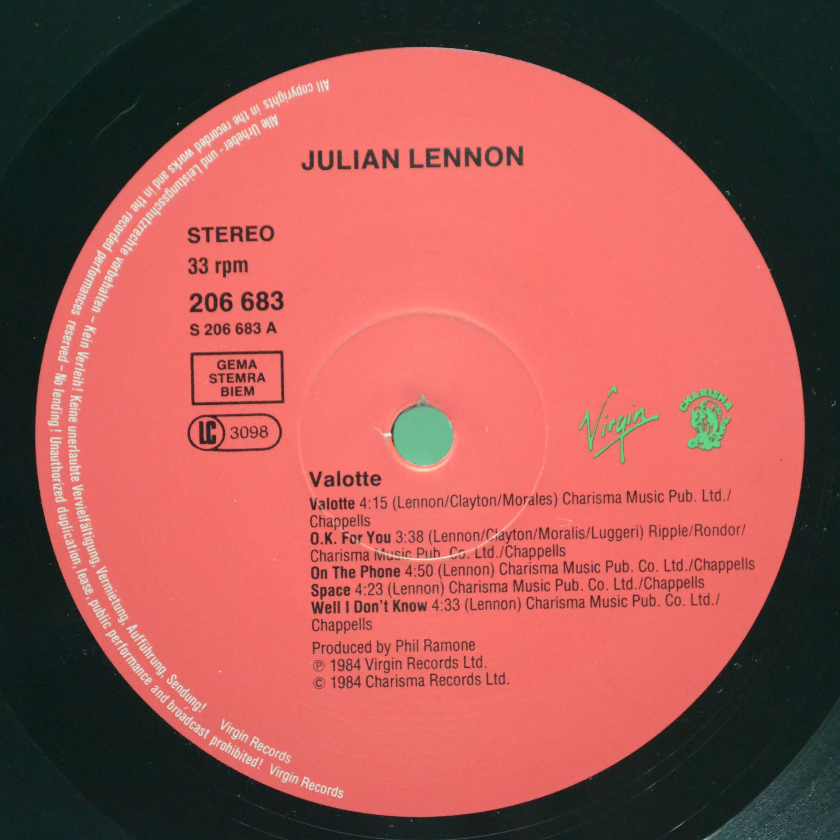Julian Lennon — Valotte, 1984