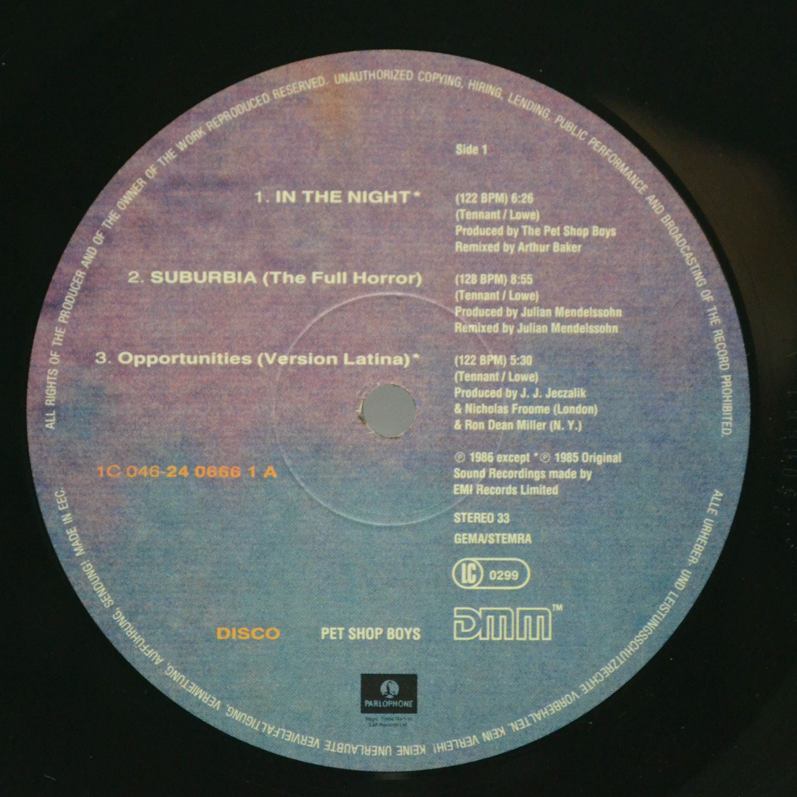 Pet Shop Boys — Disco, 1986