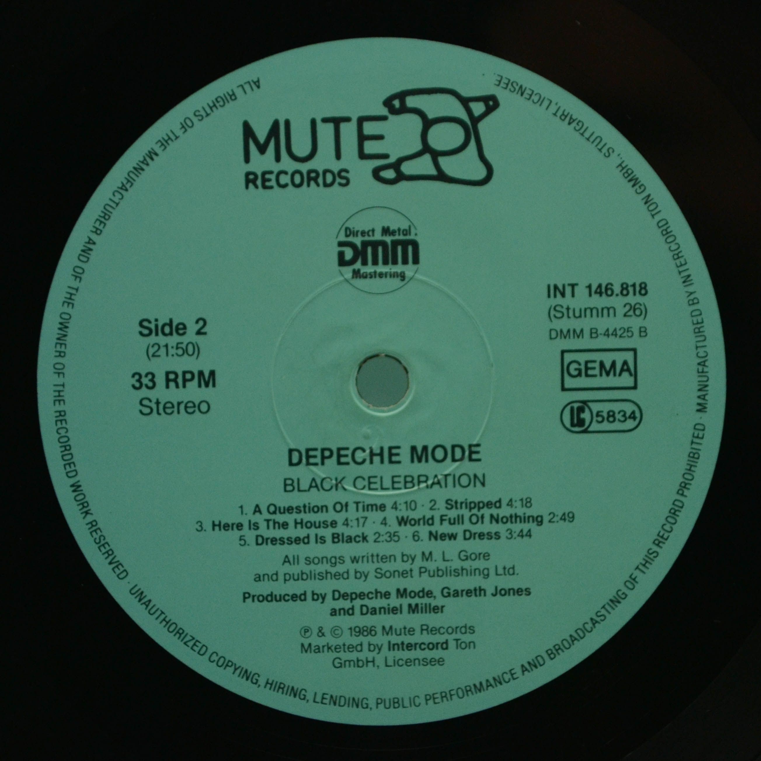 Depeche Mode — Black Celebration, 1986
