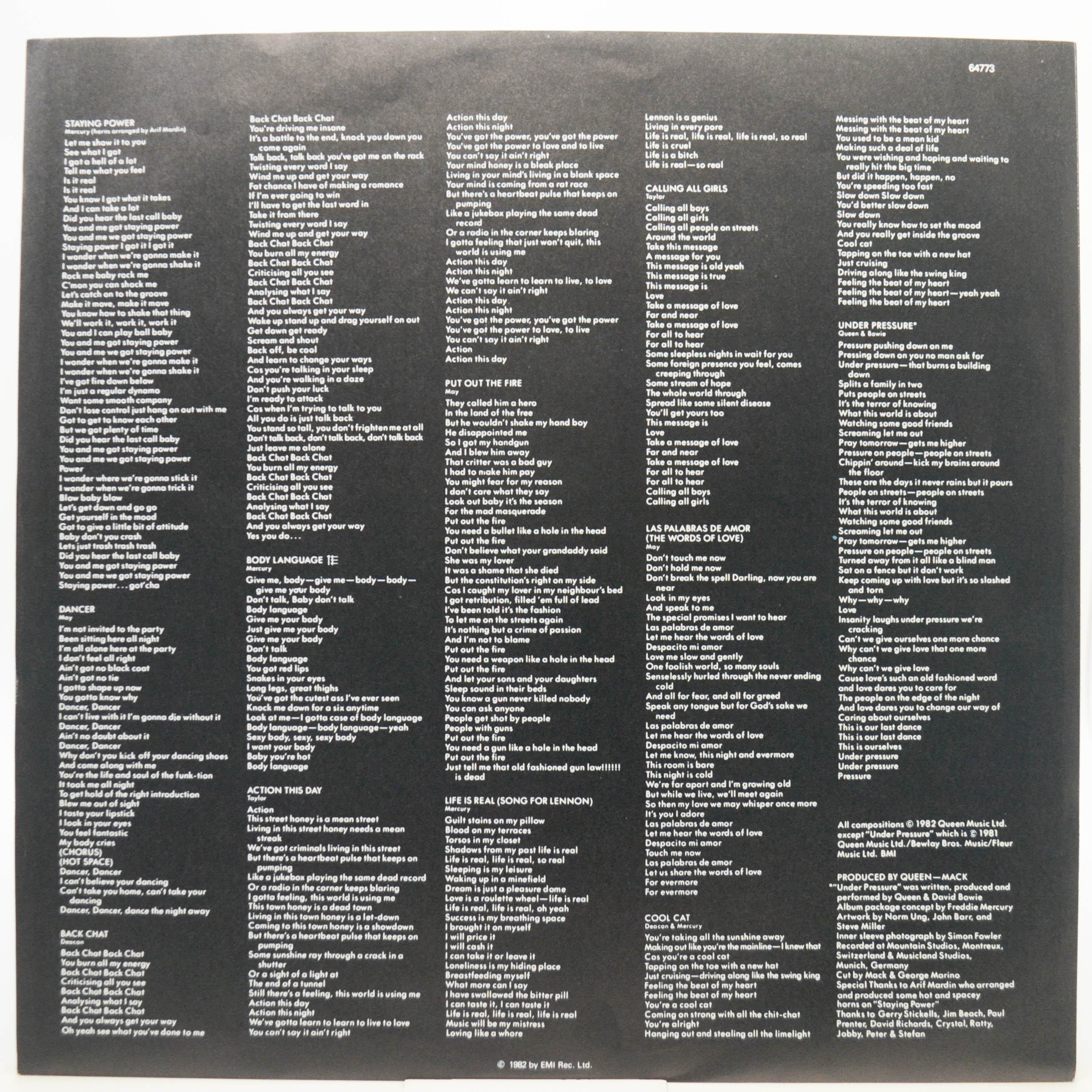 Queen — Hot Space, 1982