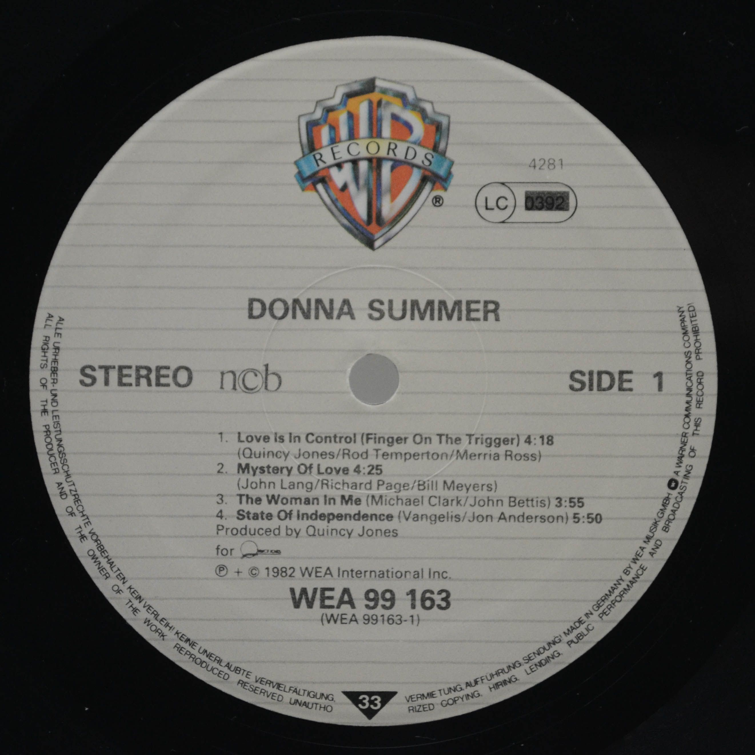 Donna Summer — Donna Summer, 1982