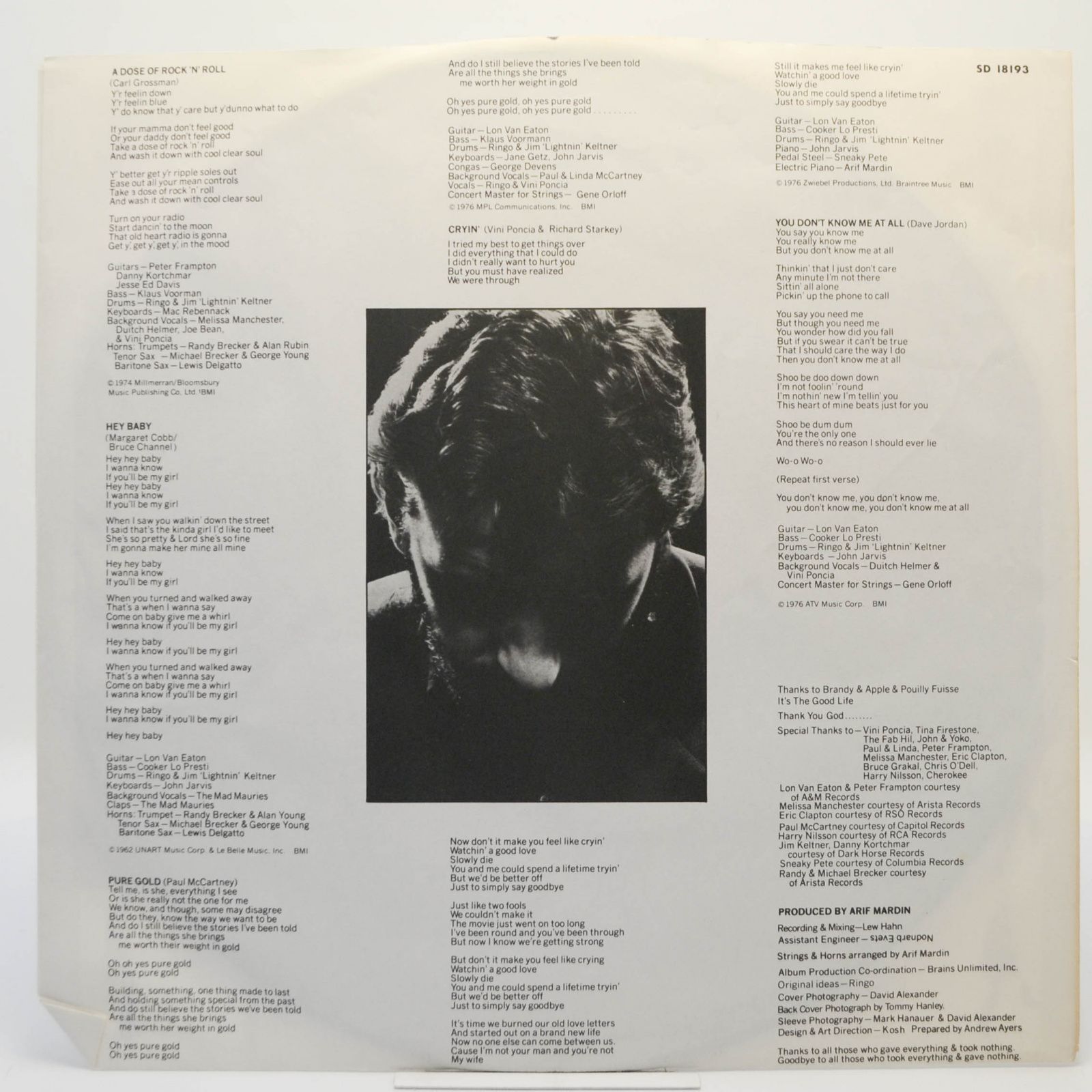 Ringo Starr — Ringo's Rotogravure (USA), 1976