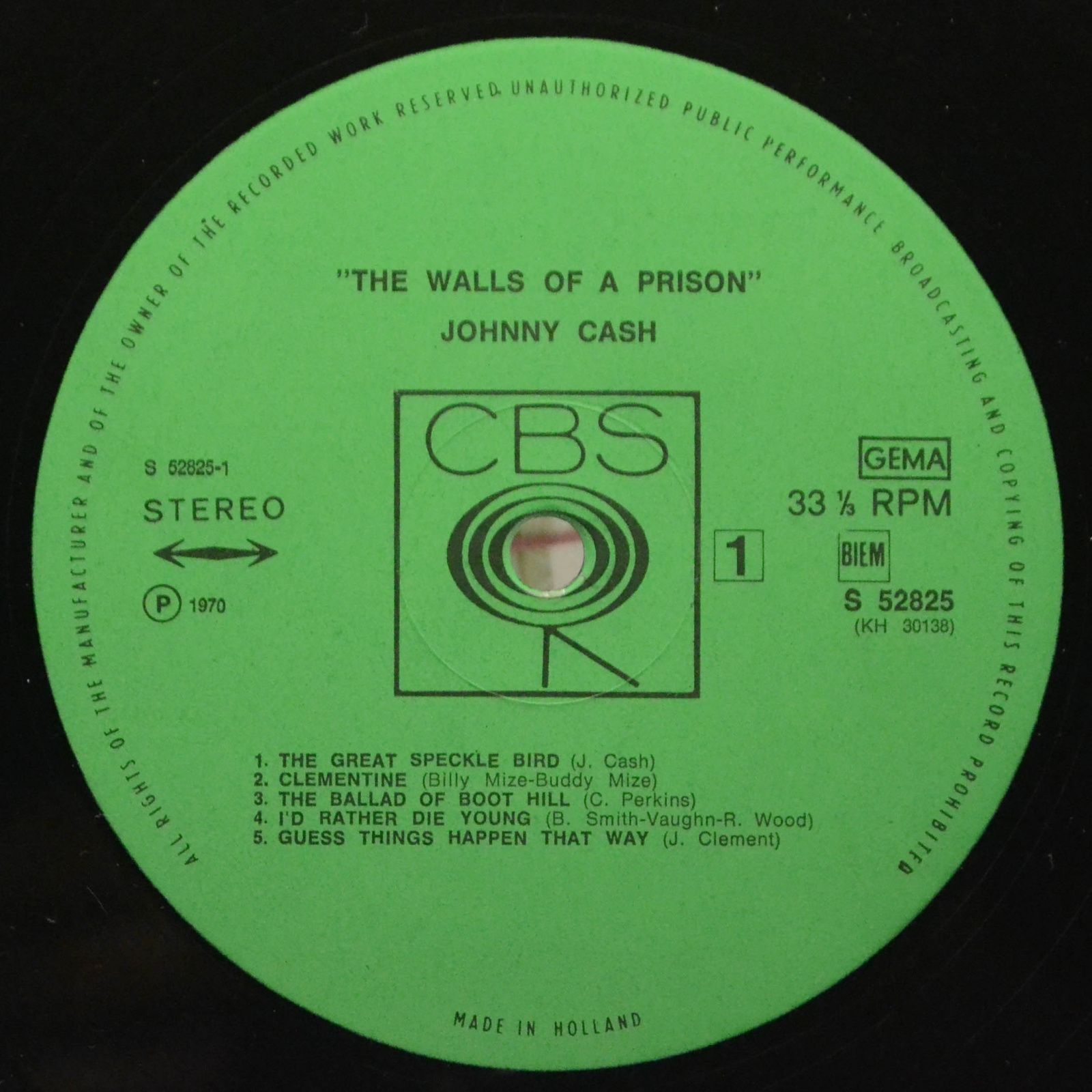 Johnny Cash — The Walls Of A Prison, 1970