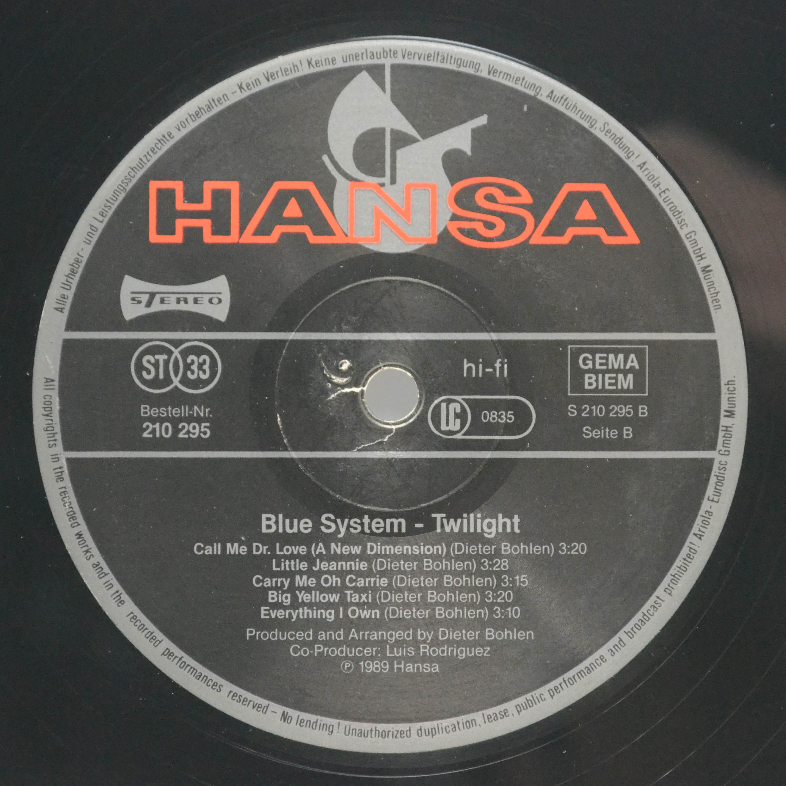 Blue System — Twilight, 1989
