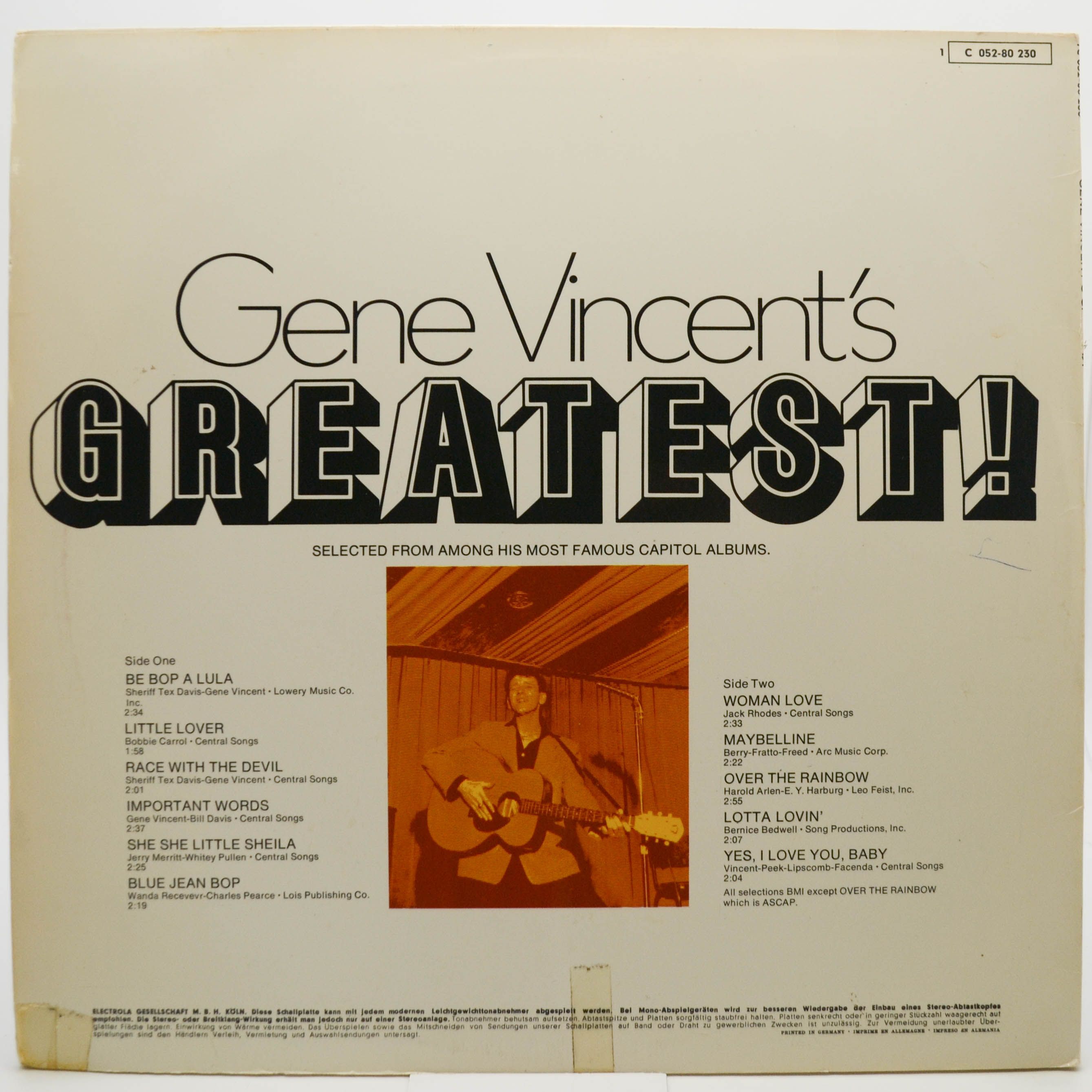Gene Vincent — Gene Vincent's Greatest!, 1969