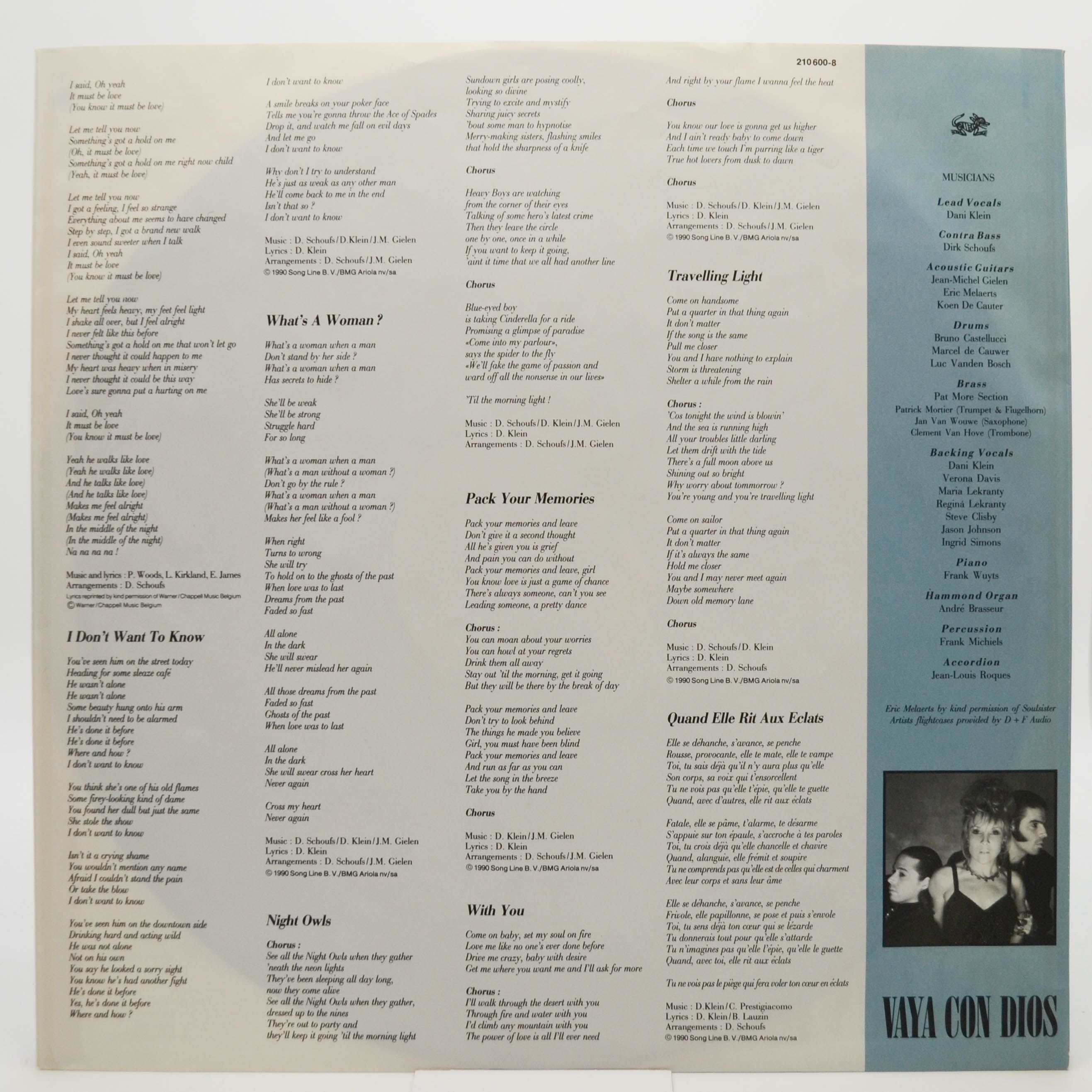 Vaya Con Dios — Night Owls, 1990