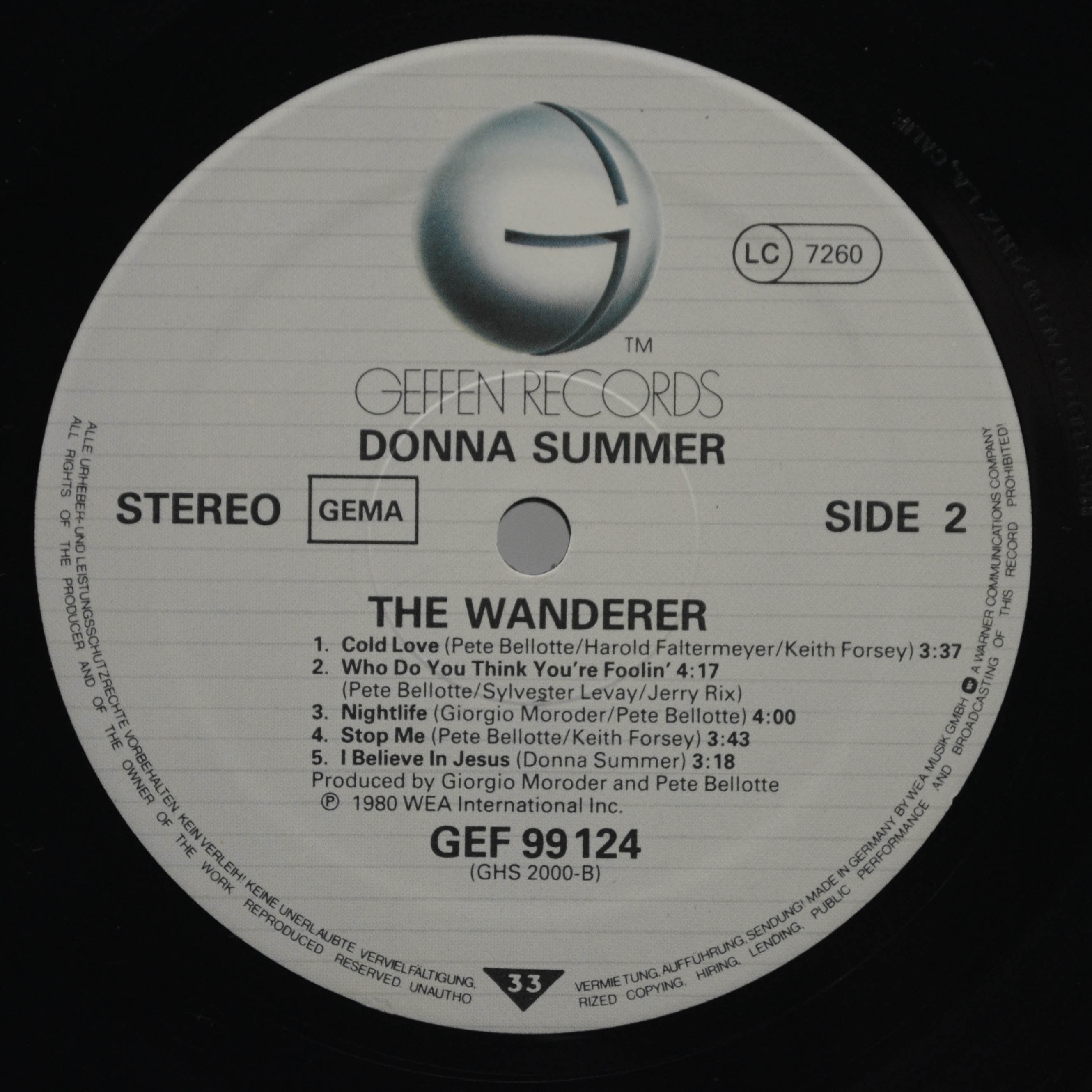 Donna Summer — The Wanderer, 1980
