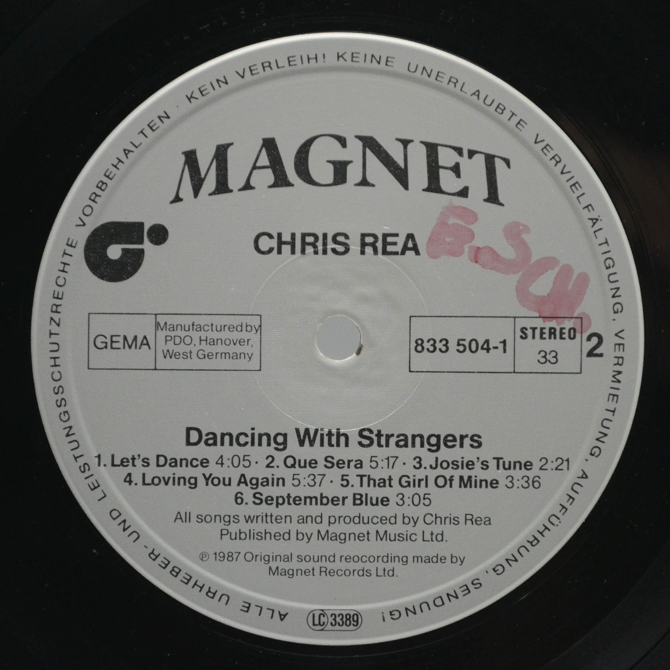 Chris Rea — Dancing With Strangers, 1987