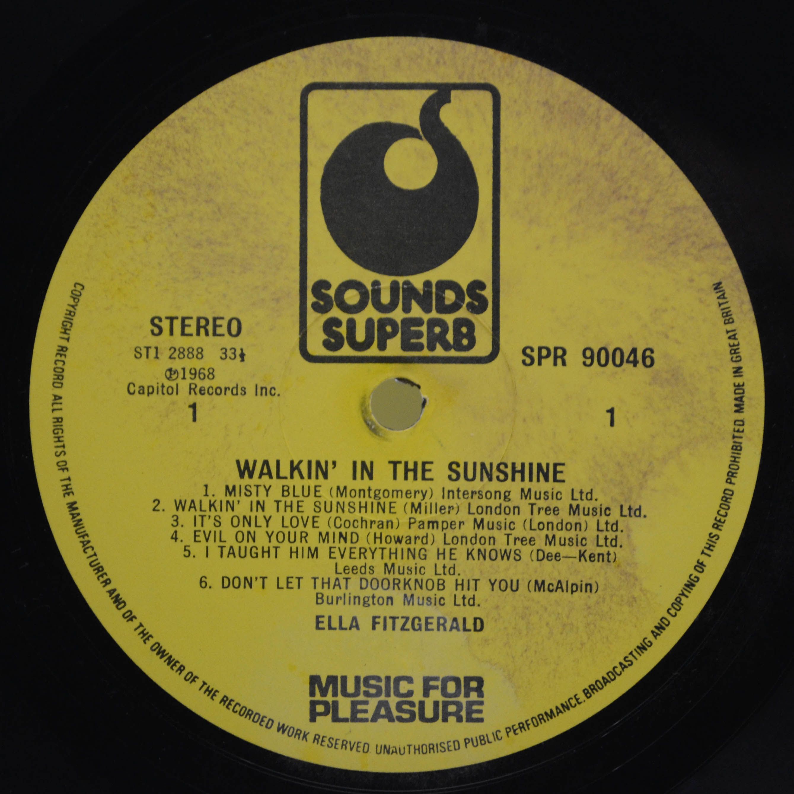 Ella Fitzgerald — Walkin' In The Sunshine (UK), 1968