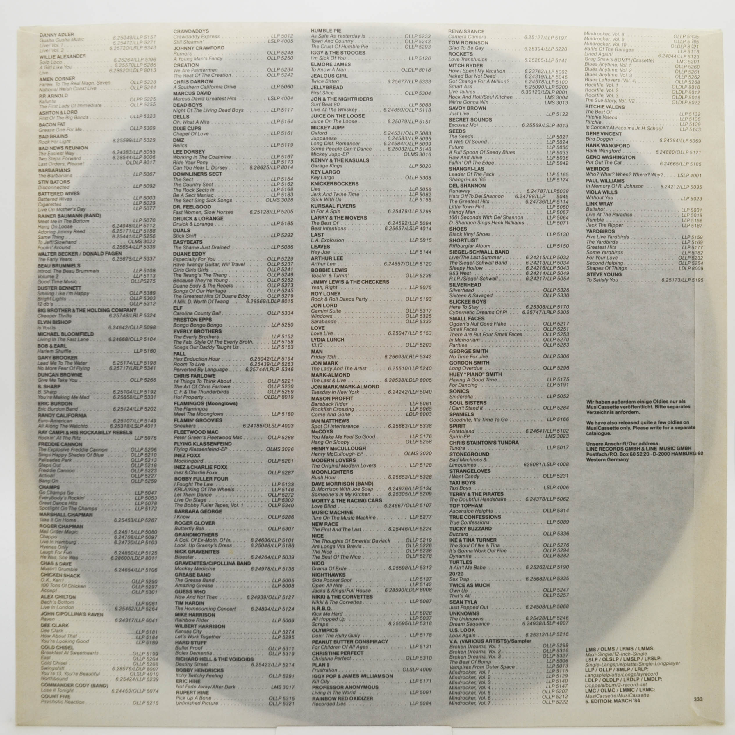 Tom Fogerty + Ruby — Precious Gems, 1984