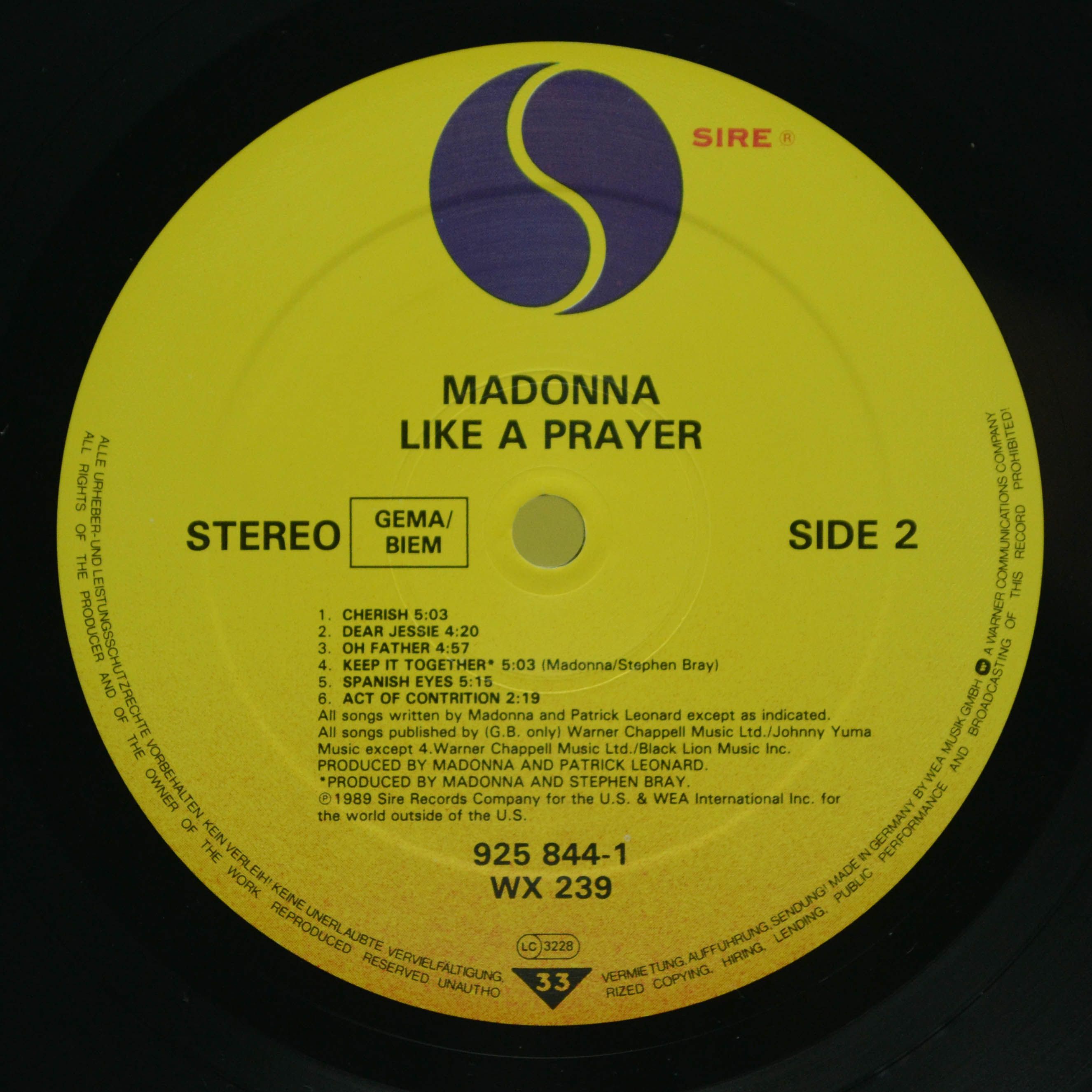 Madonna — Like A Prayer, 1989