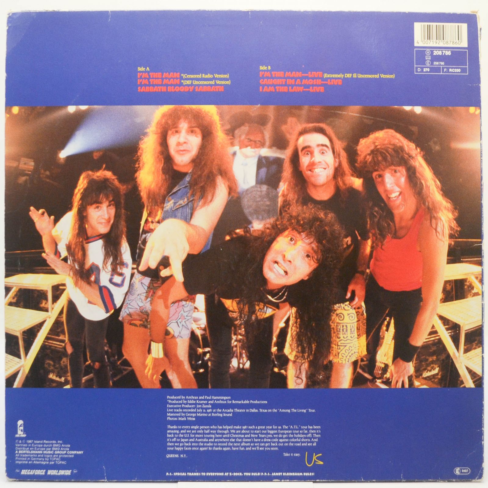 Anthrax — I'm The Man, 1987