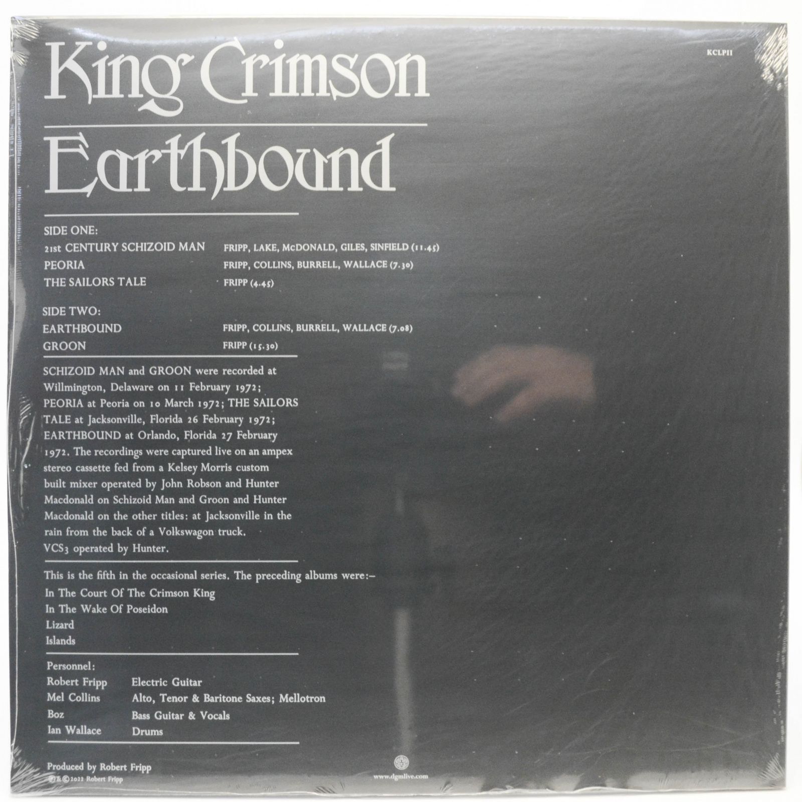 King Crimson — Earthbound (UK), 1972