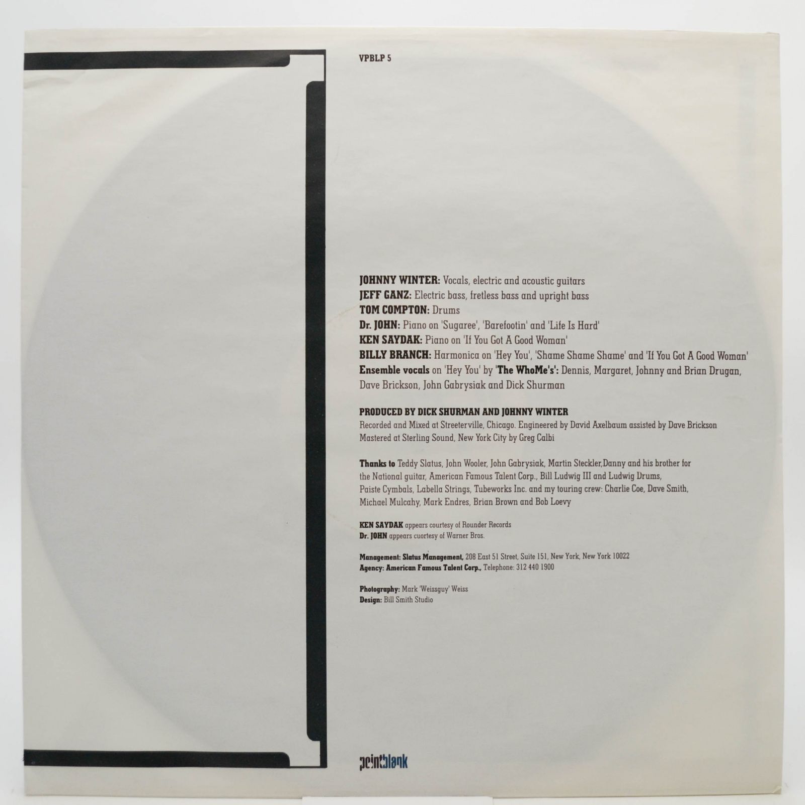 Johnny Winter — Let Me In, 1991