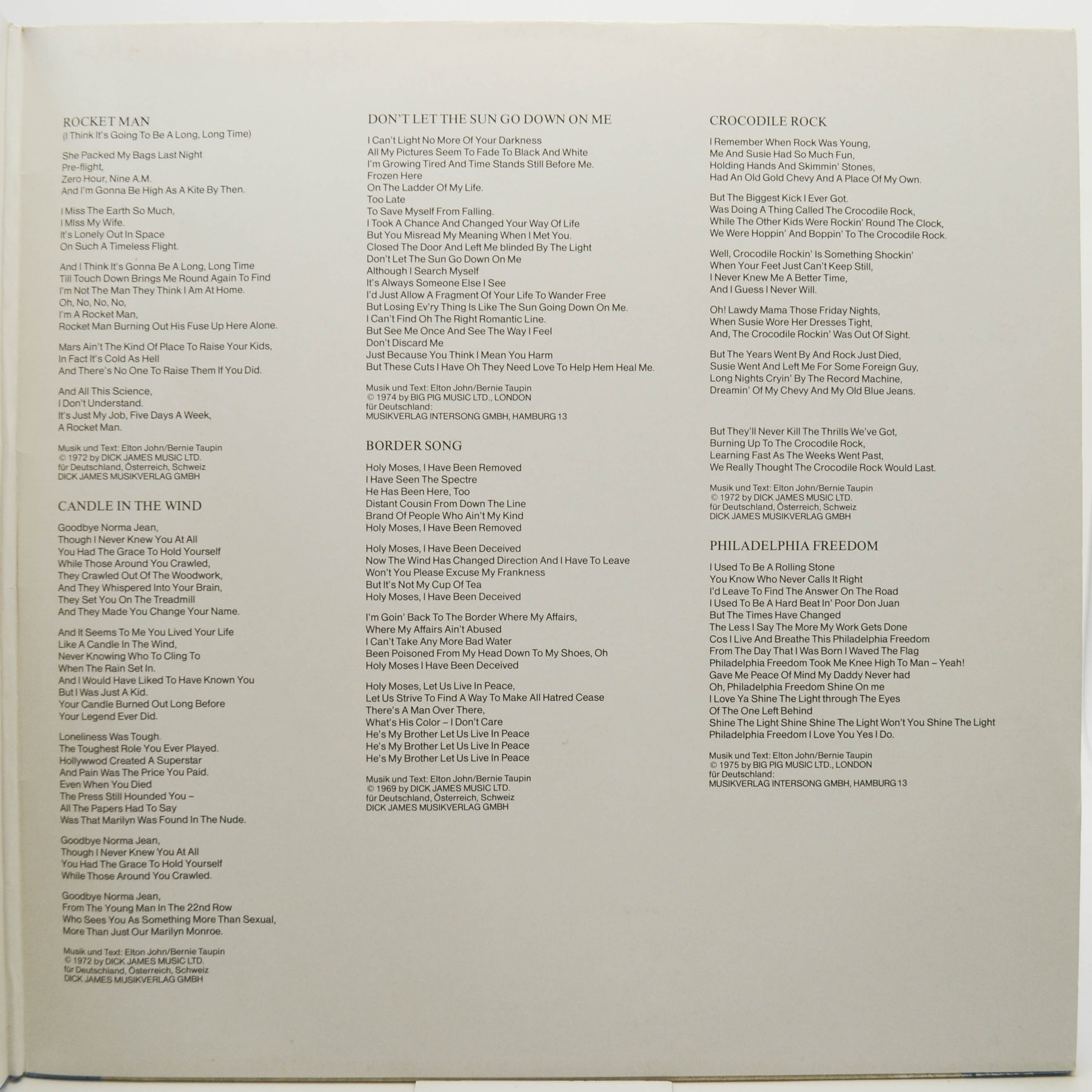 Elton John — Songbook, 1986