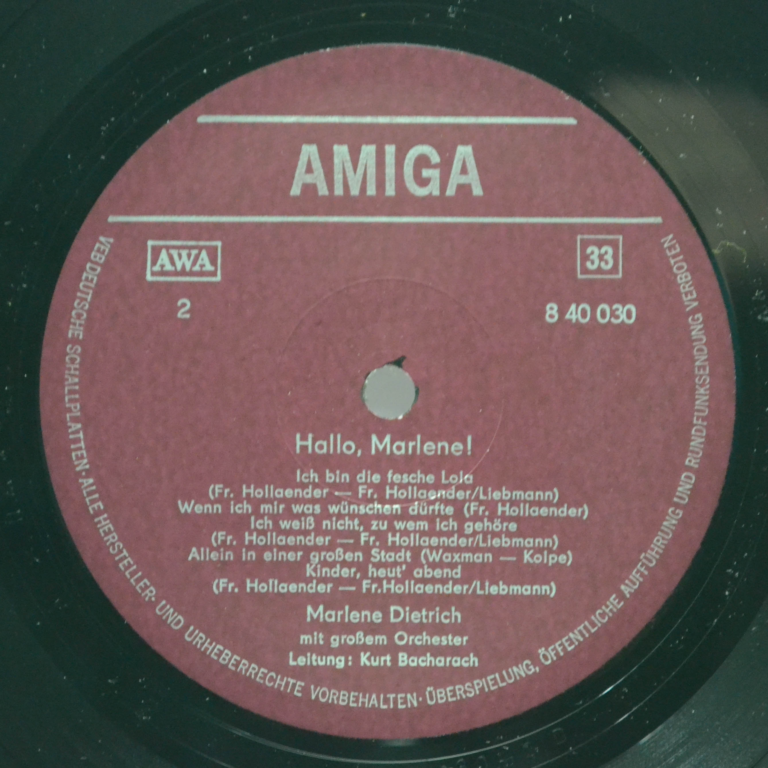 Marlene Dietrich — Hallo Marlene, 1979